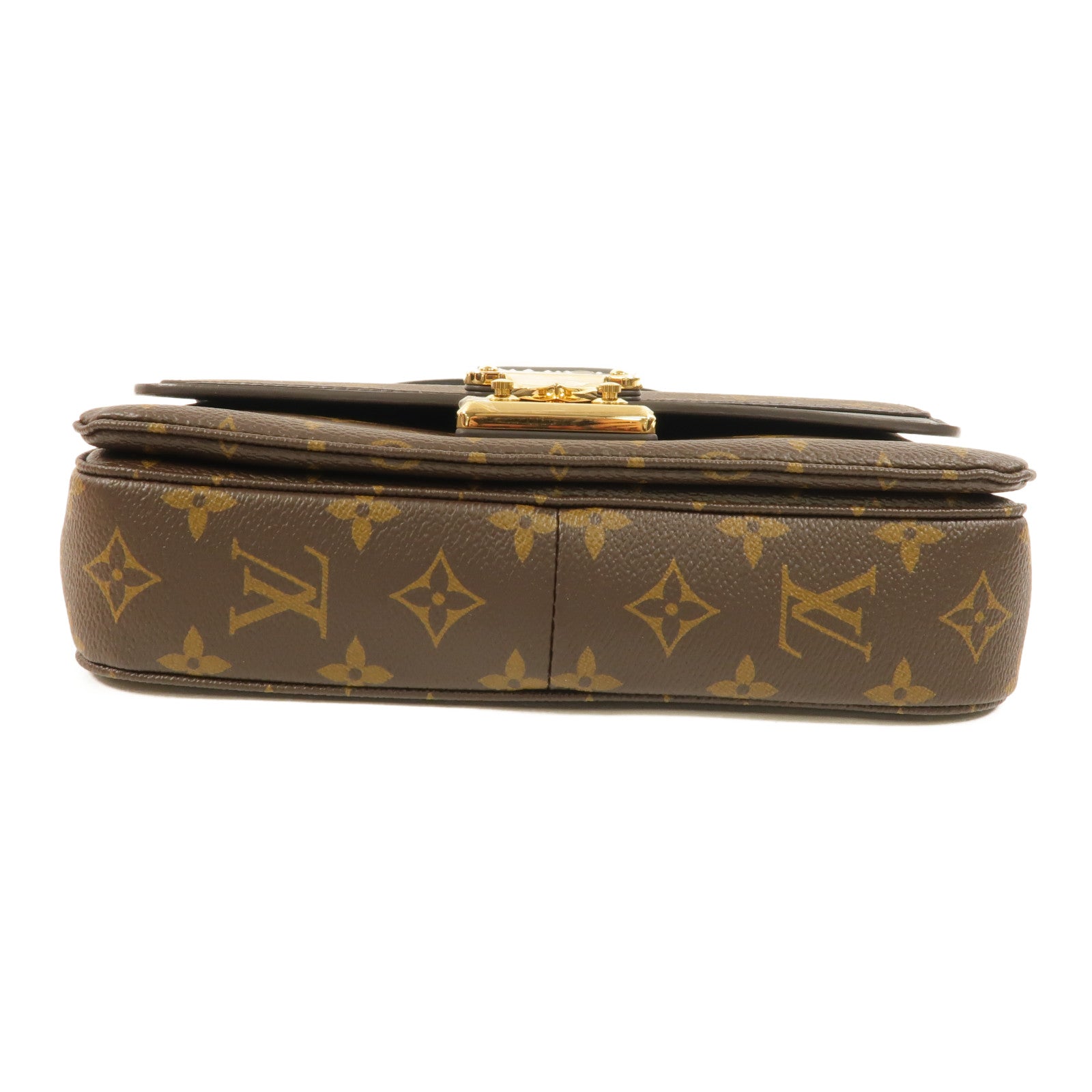 LOUIS VUITTON Monogram Marceau金扣肩背袋棕色