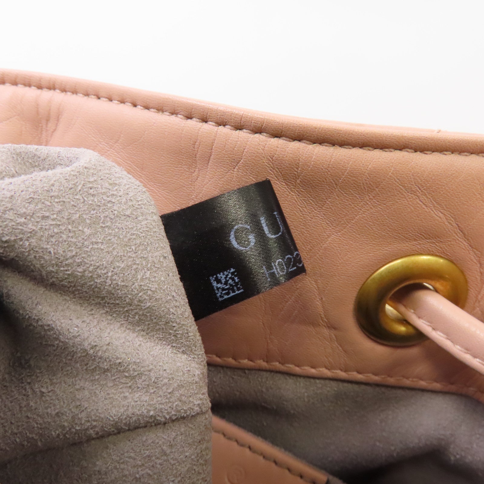 GUCCI 牛皮皮革GG Marmont金扣手挽肩背兩用袋粉紅色