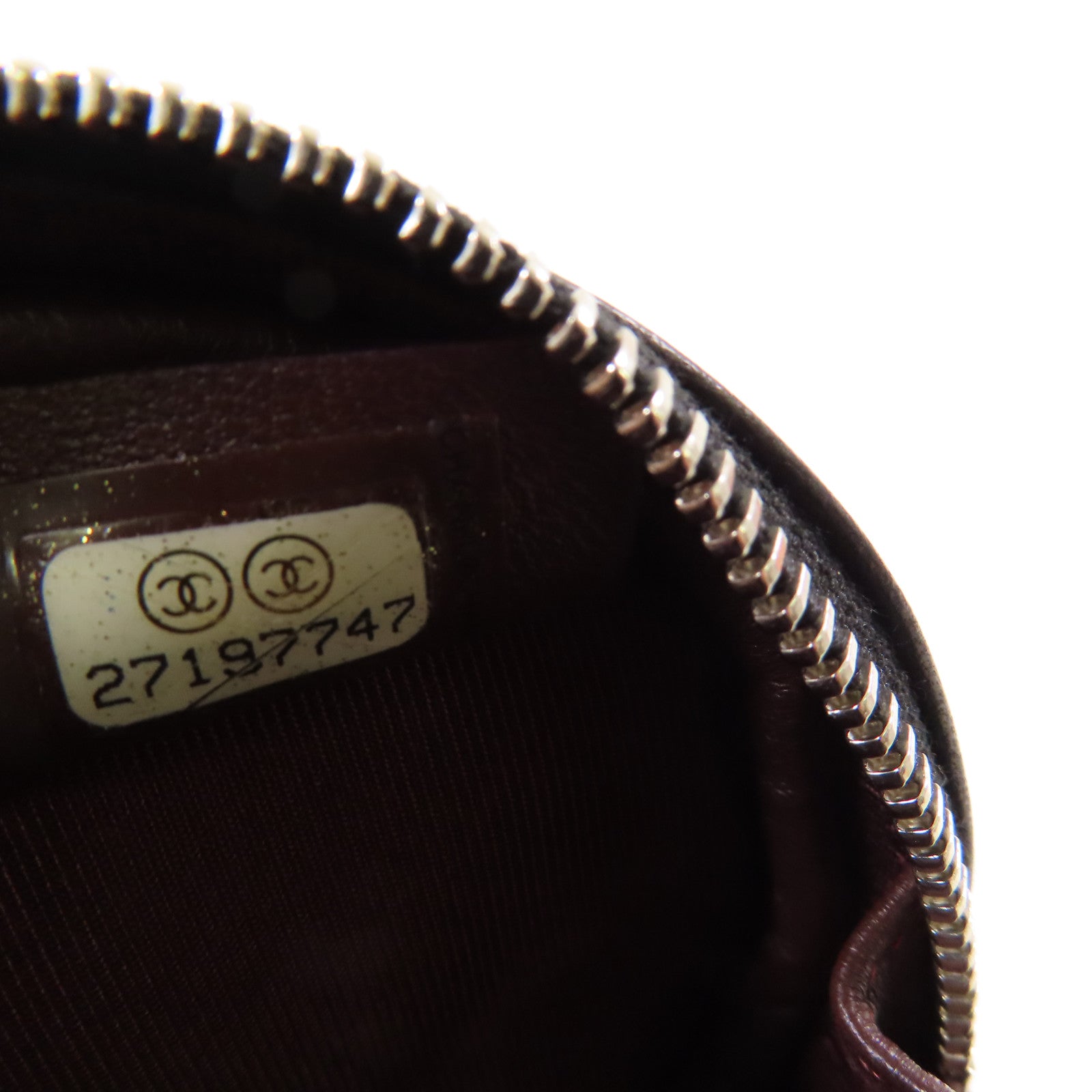 CHANEL 羊皮皮革Coin Case銀扣零錢包