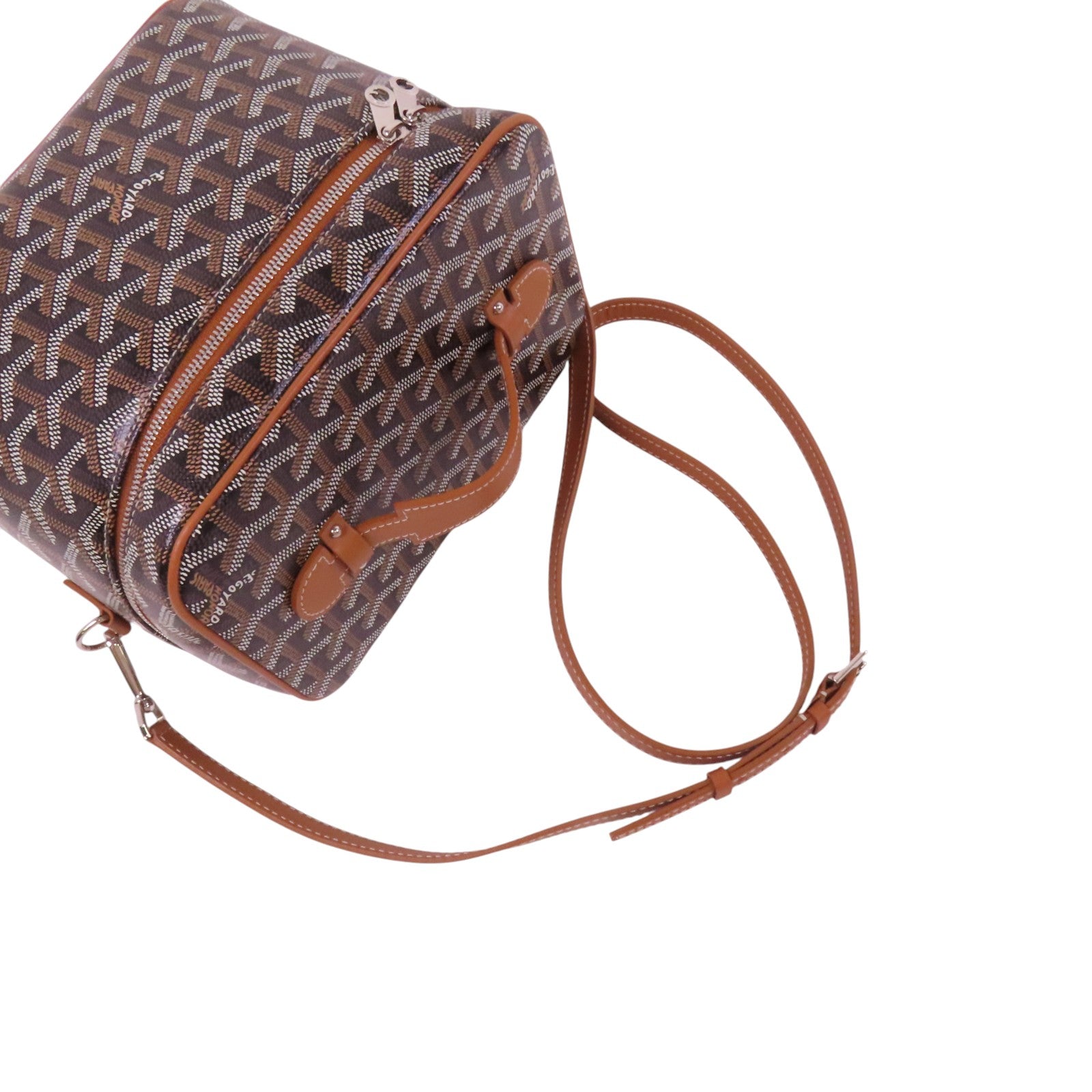 GOYARD 塗層帆布Muse Vanity銀扣手挽肩背兩用袋