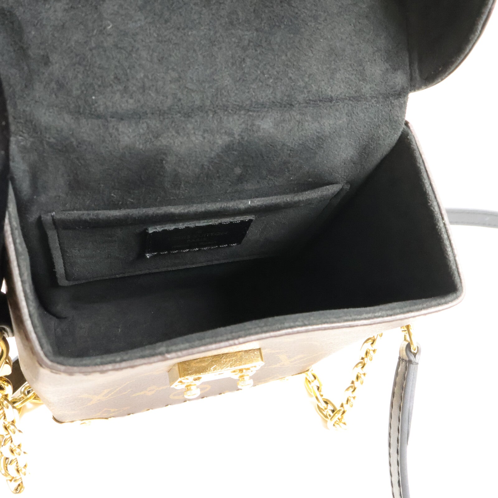 LOUIS VUITTON Monogram/Monogram Reverse Camera Box鏈帶手挽肩背兩用袋