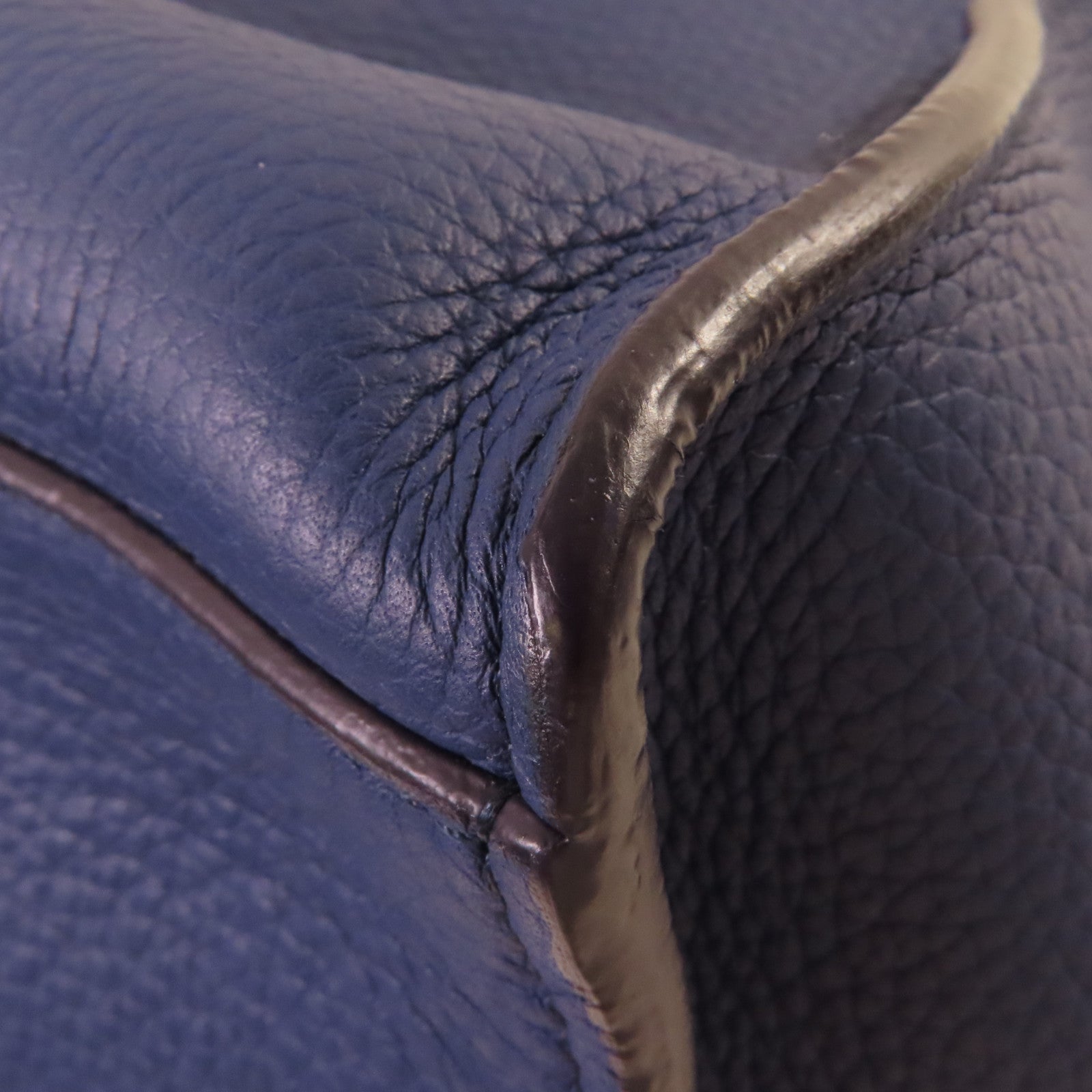 CELINE 【激減優惠】牛皮皮革Small Big Bag With Long Strap銀扣手挽肩背兩用袋藍色