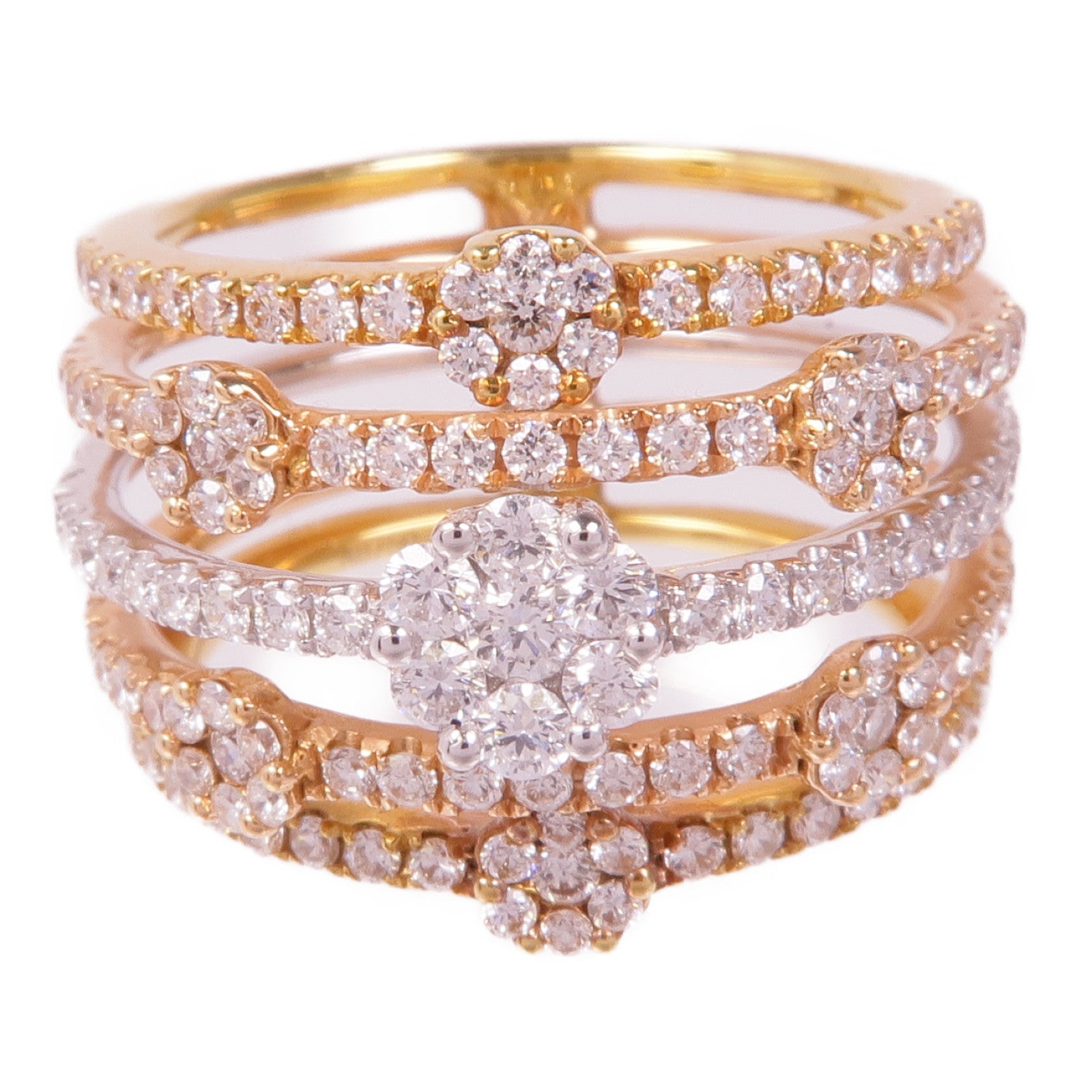 JEWELRY 18K玫瑰金/白金Diamond Ring鑽石戒指US#6