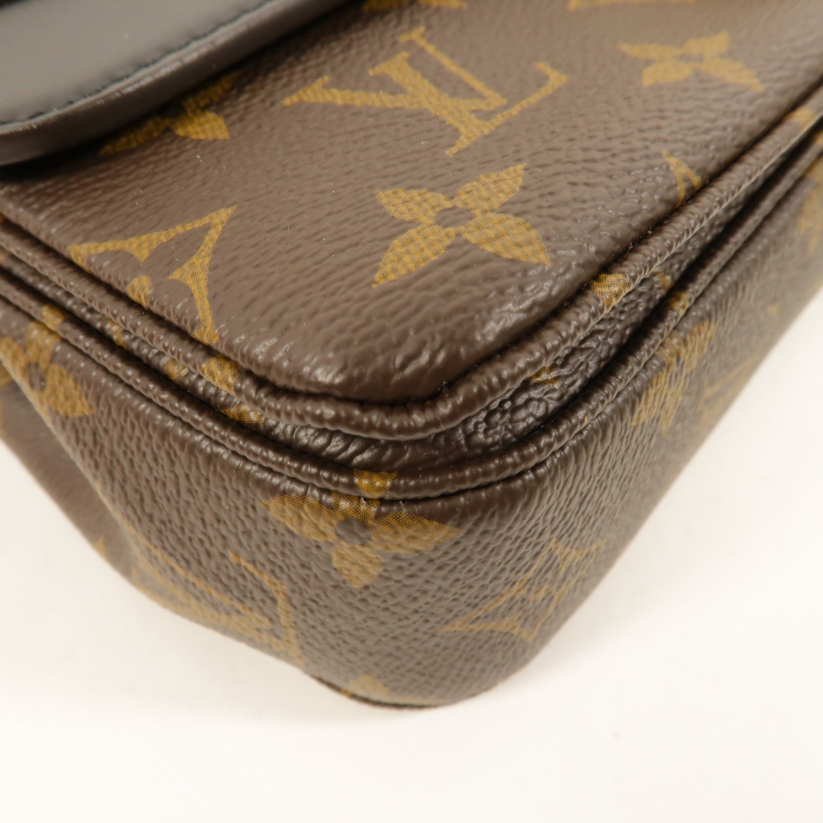 LOUIS VUITTON Monogram Marceau金扣肩背袋棕色