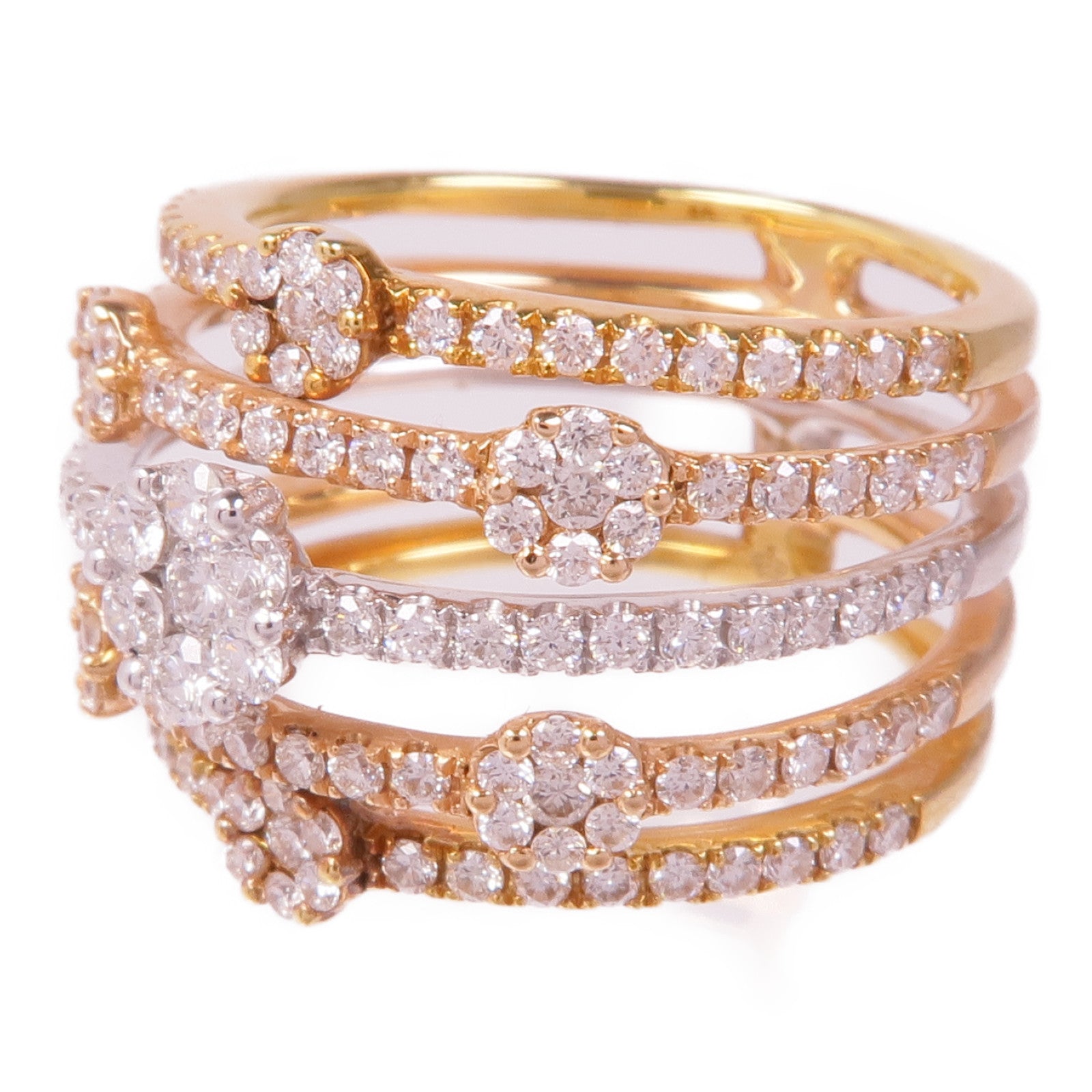 JEWELRY 18K玫瑰金/白金Diamond Ring鑽石戒指US#6