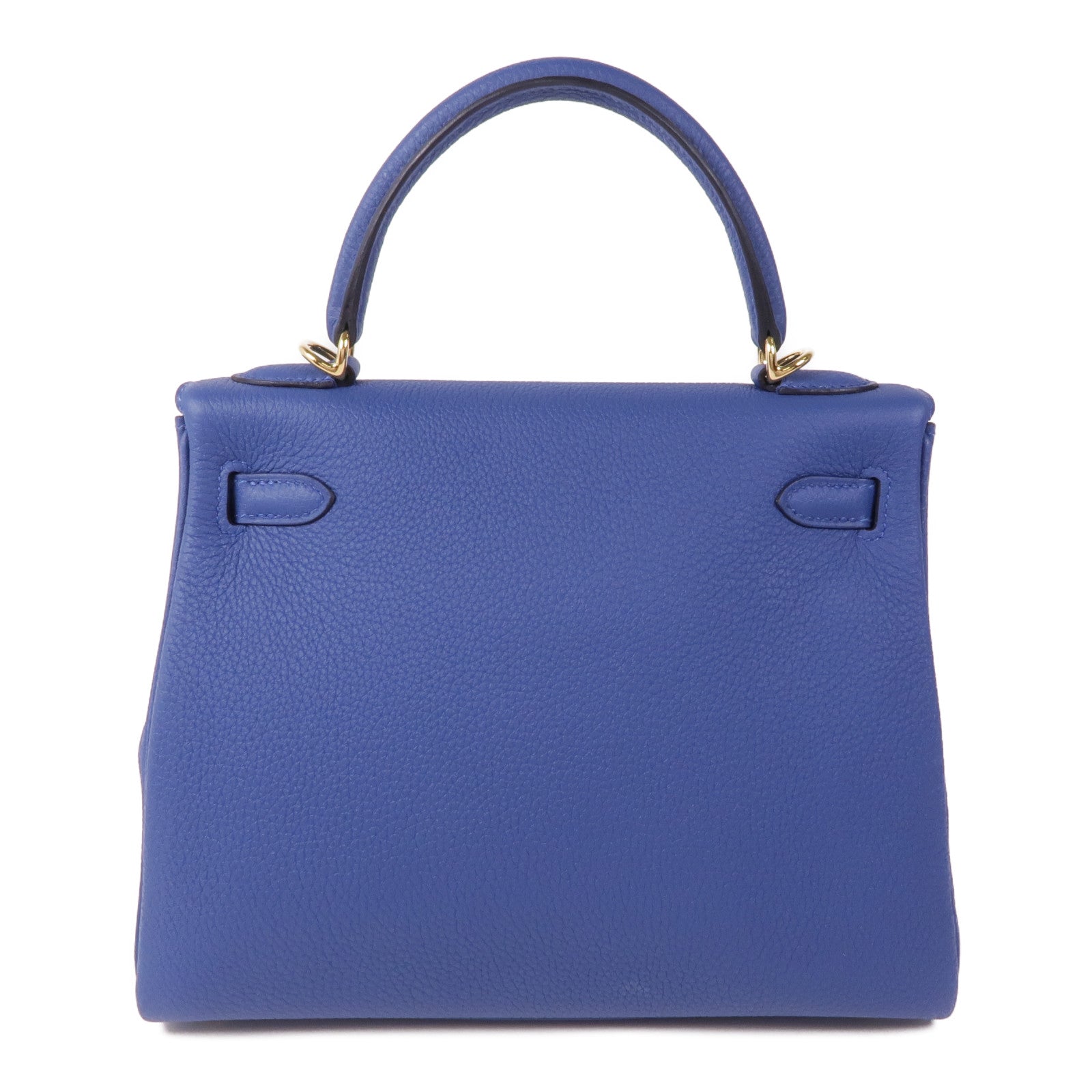 HERMES 【激減優惠】Togo皮革Kelly II 25金扣手挽肩背兩用袋Bleu Tie