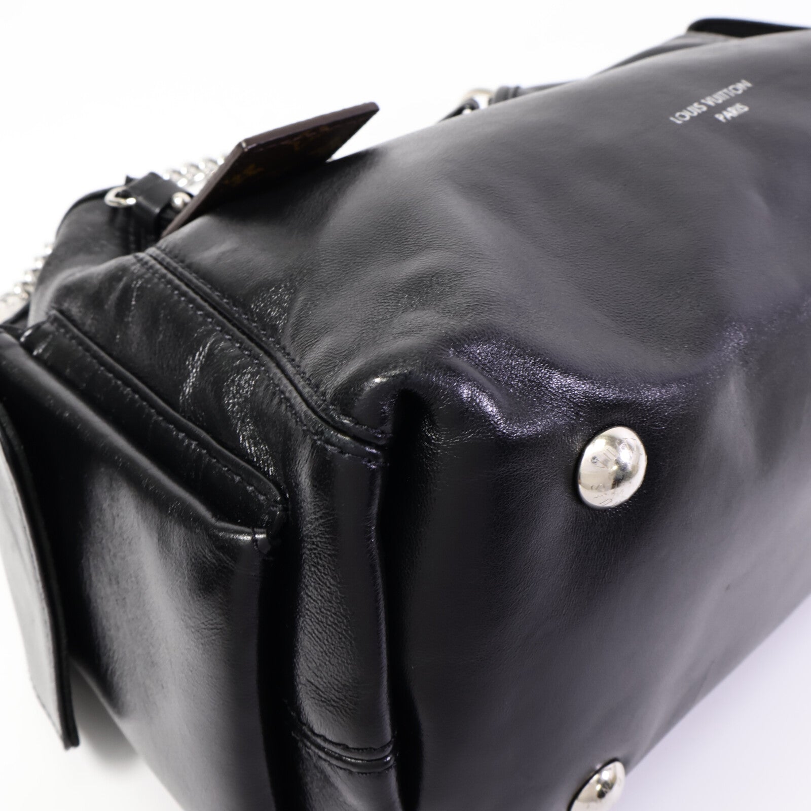 LOUIS VUITTON 羊皮皮革Carry All Vibe PM銀扣手挽肩背兩用袋