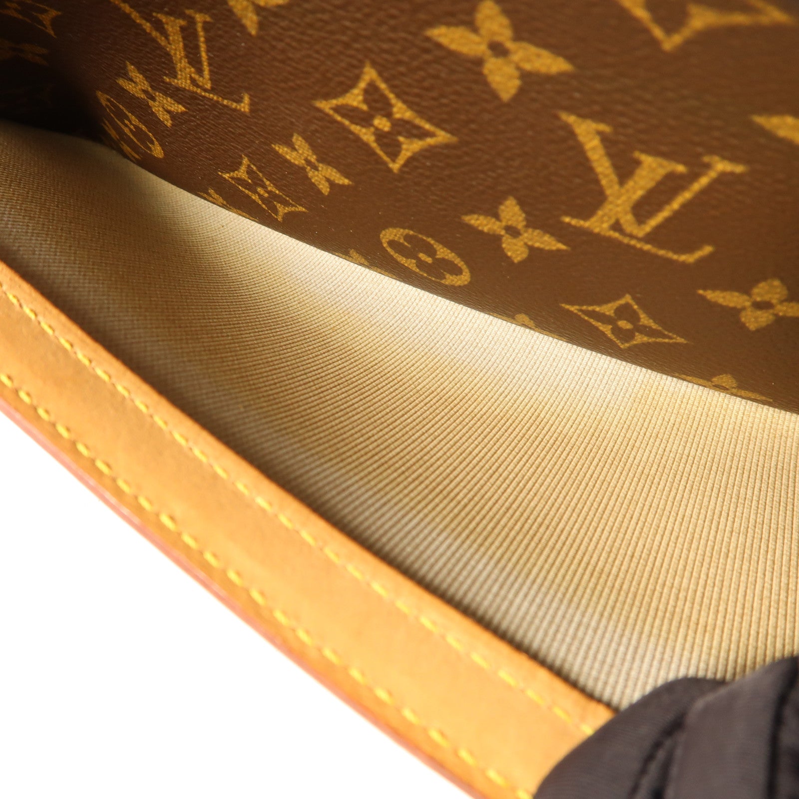 LOUIS VUITTON Monogram Reporter PM金扣肩背袋棕色