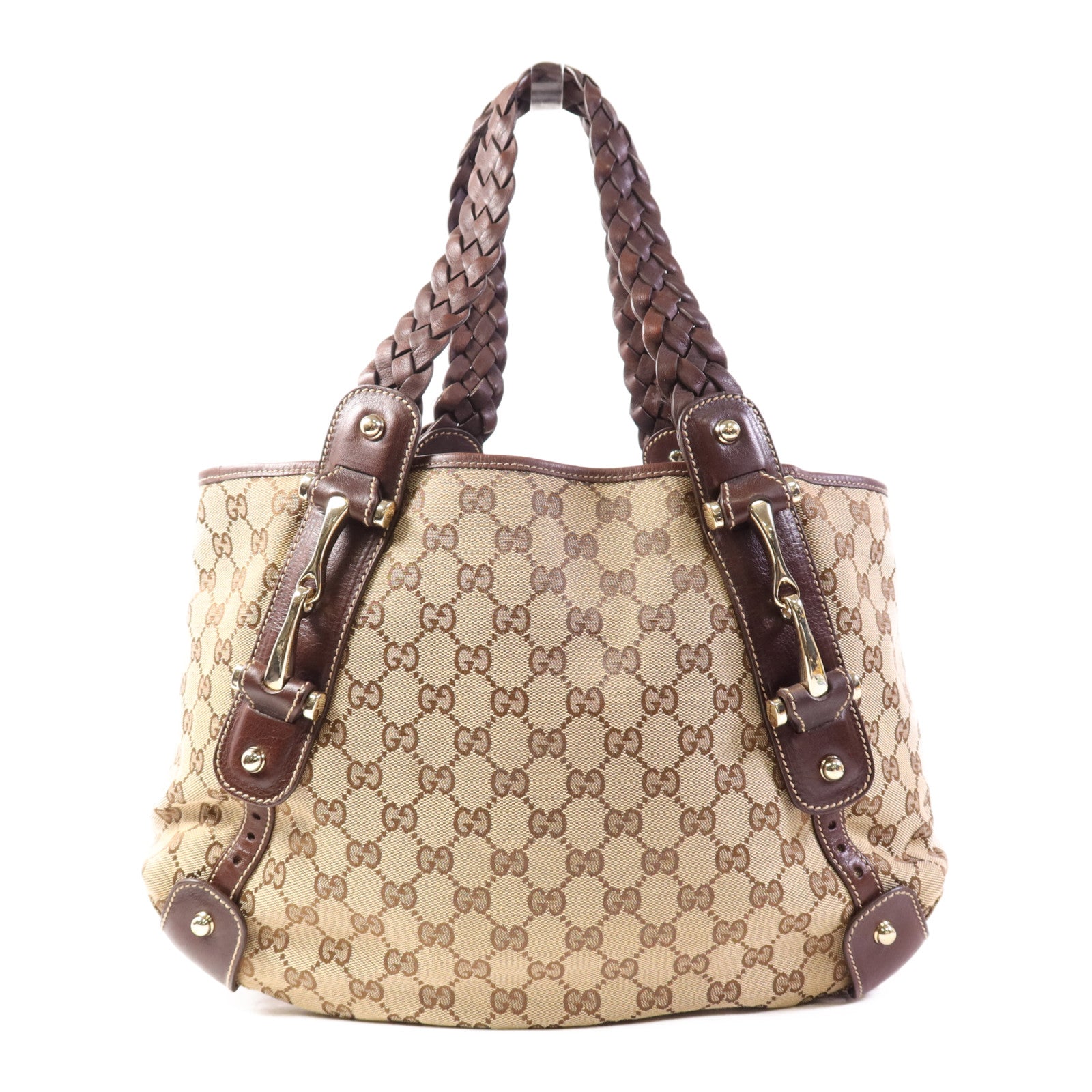 GUCCI 帆布Shoulder Bag金扣肩背袋