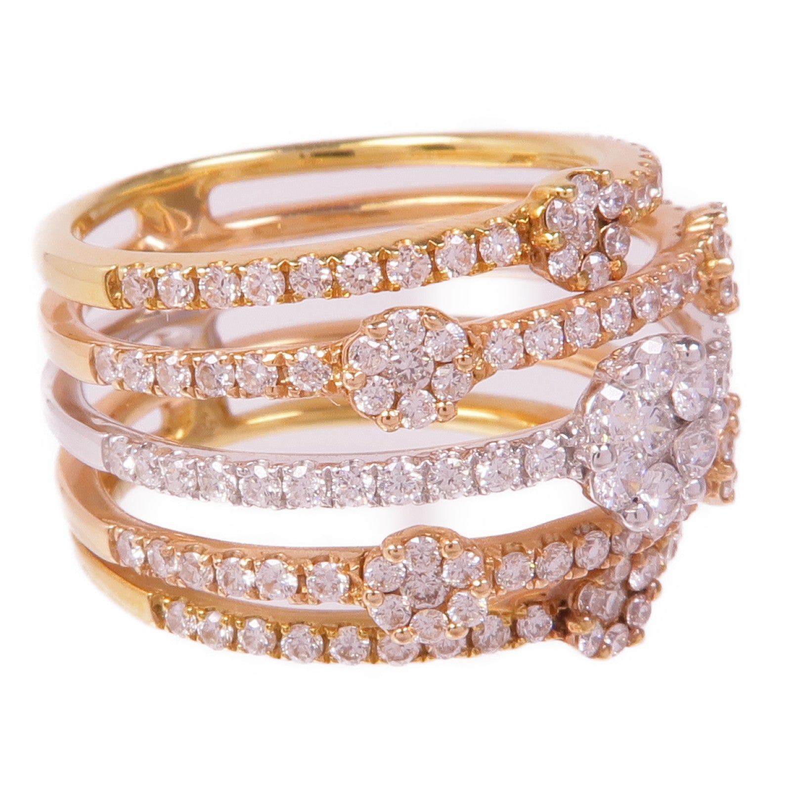 JEWELRY 18K玫瑰金/白金Diamond Ring鑽石戒指US#6