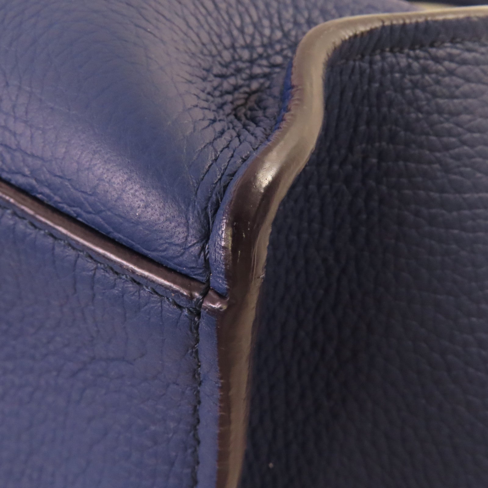 CELINE 【激減優惠】牛皮皮革Small Big Bag With Long Strap銀扣手挽肩背兩用袋藍色