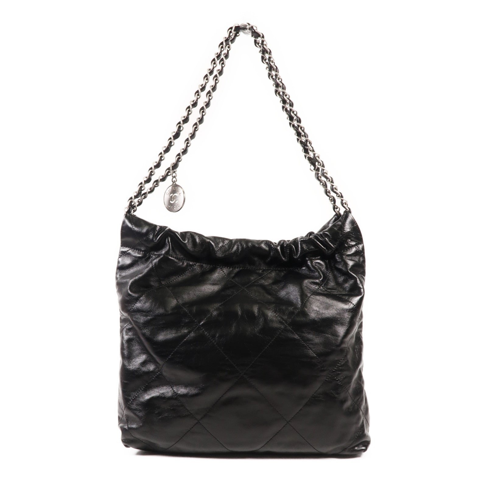 CHANEL 牛皮皮革Chanel 22 Small銀扣鏈帶肩背袋