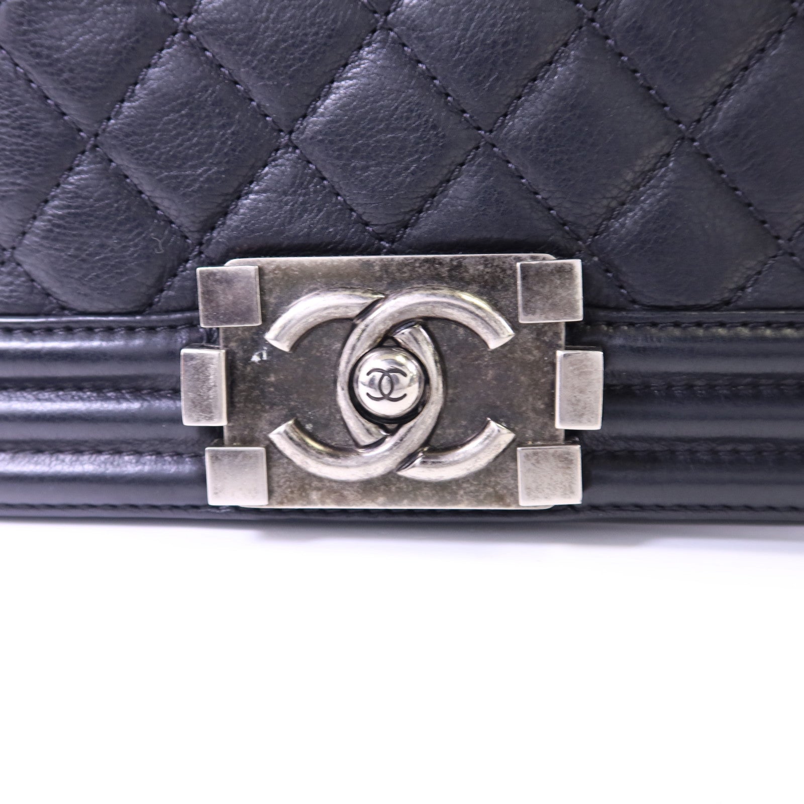 CHANEL 牛皮皮革Boy 25鏈帶肩背袋
