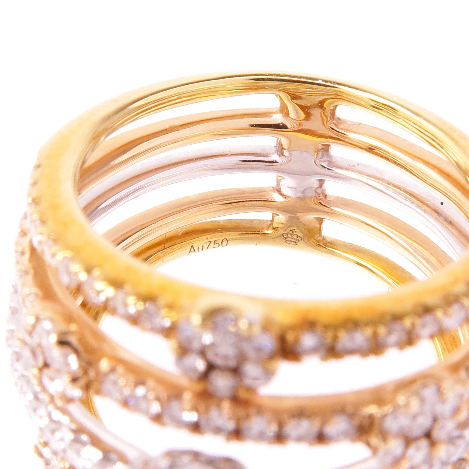 JEWELRY 18K玫瑰金/白金Diamond Ring鑽石戒指US#6