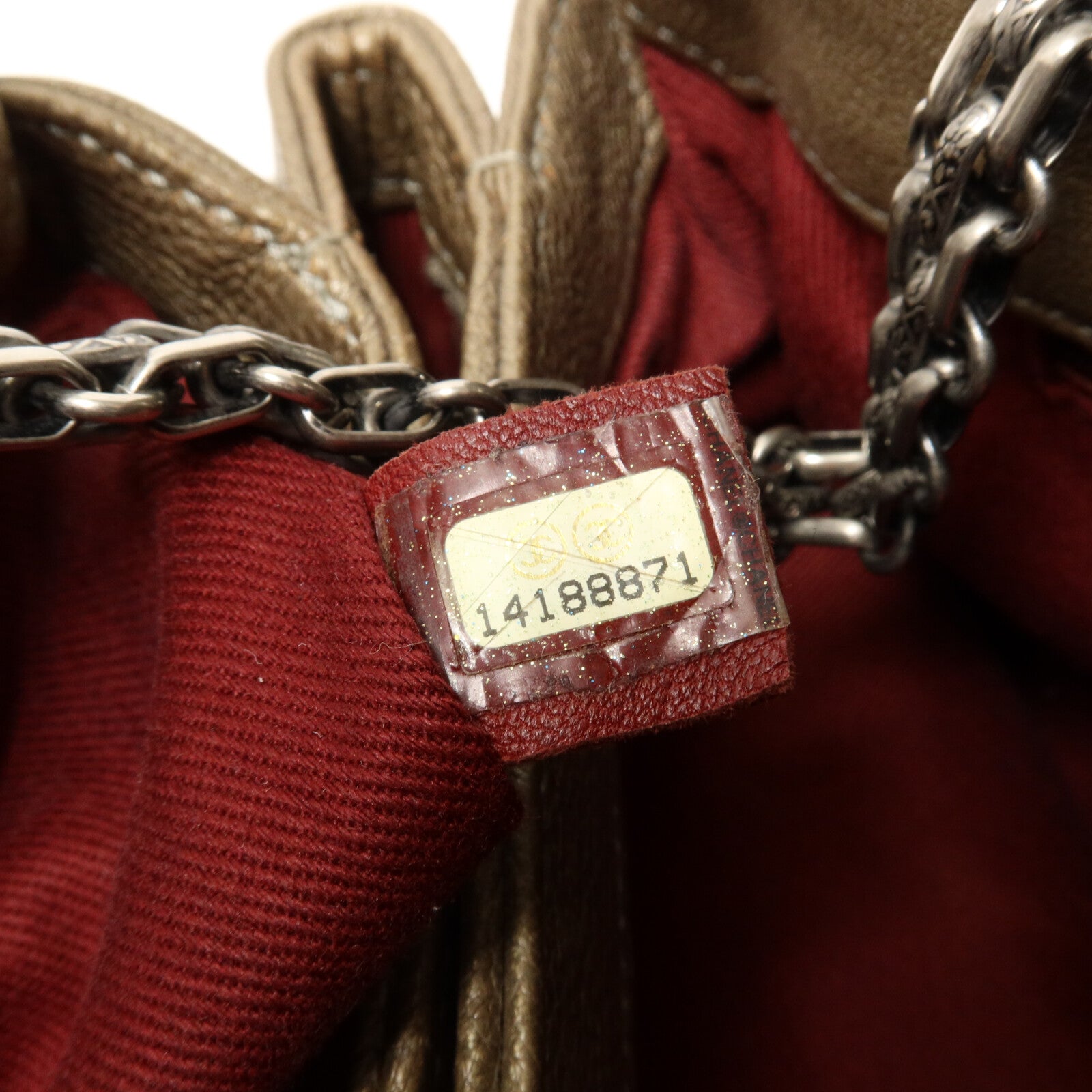 CHANEL 牛皮皮革Chain Shoulder鏈帶肩背袋