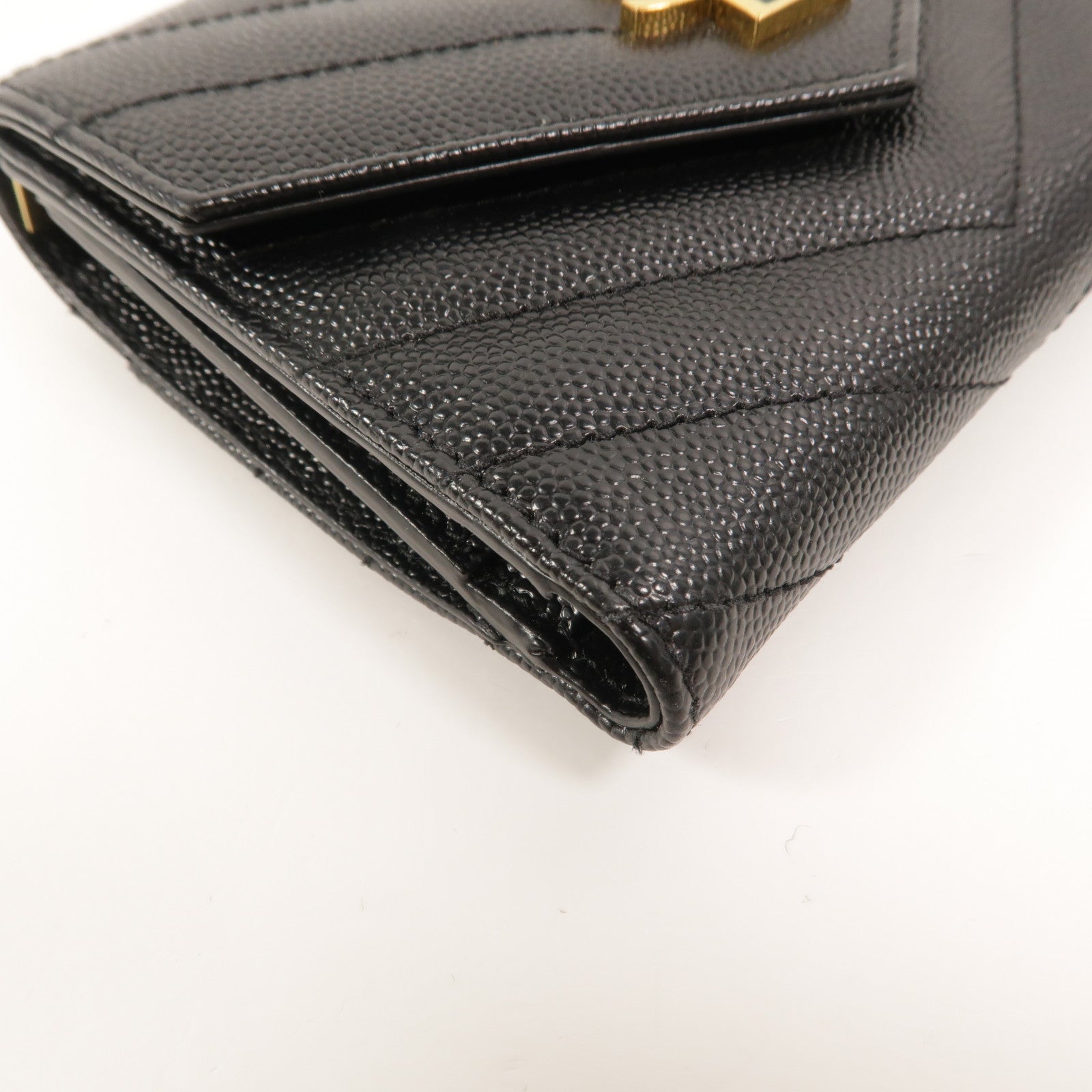YVES SAINT LAURENT 牛皮皮革Tri Fold Wallet錢包