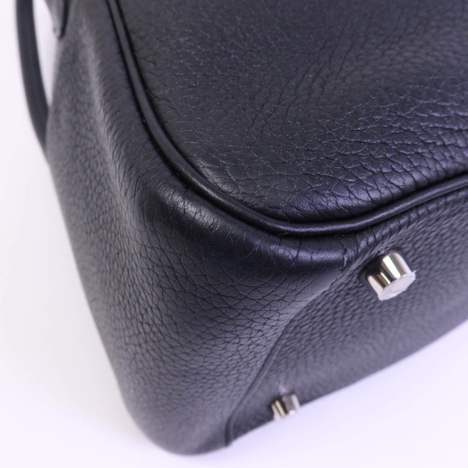 HERMES Clemence皮革Lindy 26手挽肩背兩用袋Noir