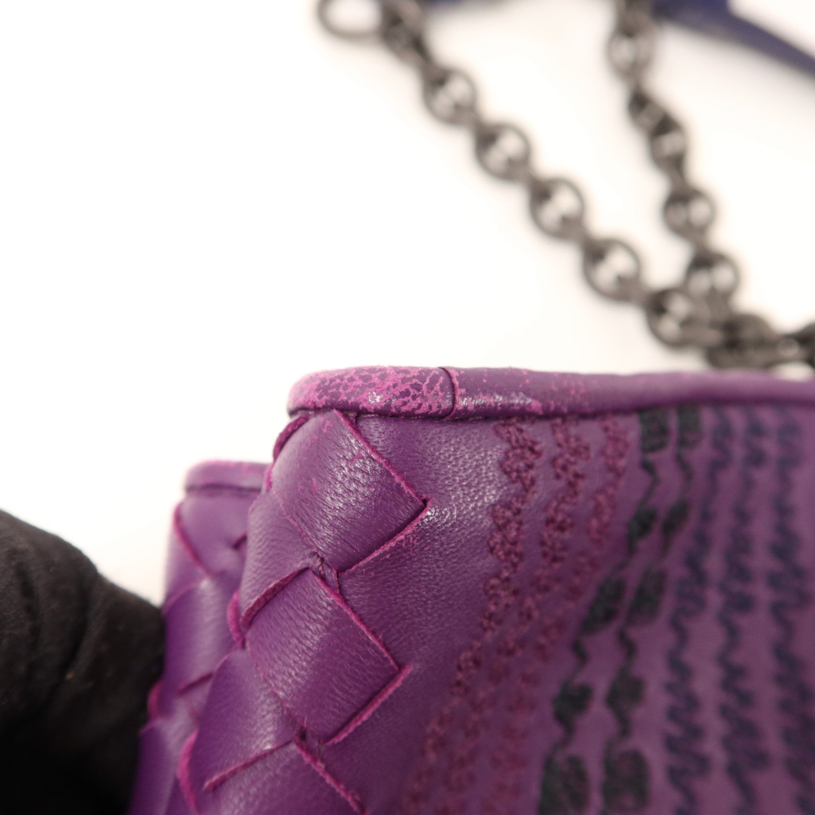 BOTTEGA VENETA 羊皮皮革Shoulder Bag鏈帶肩背袋
