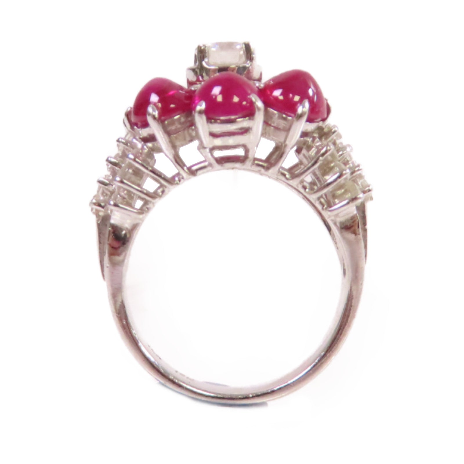 JEWELRY 【激減優惠】18K白金/紅寶石/鑽石Ruby Diamond Ring戒指US#6.5