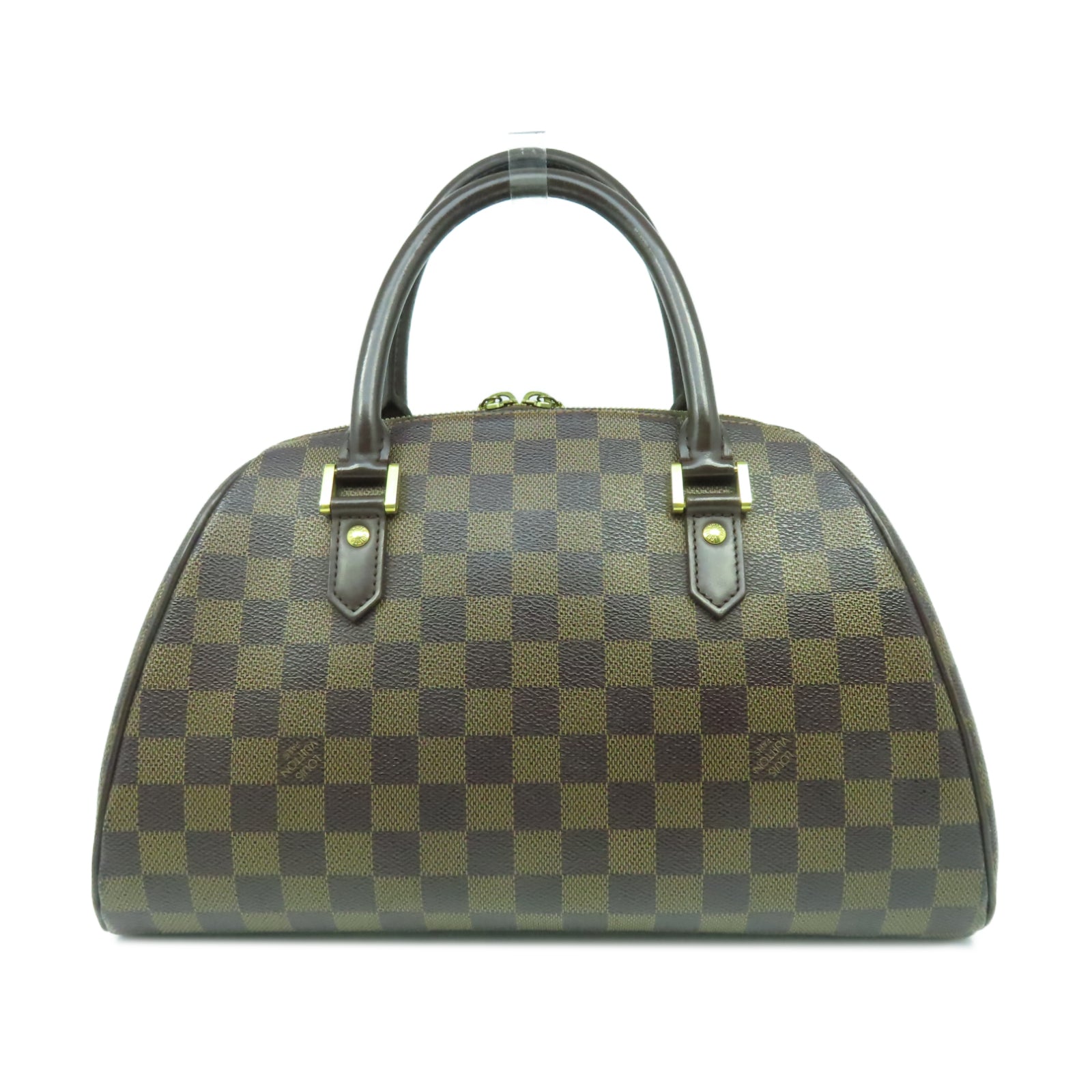 LOUIS VUITTON 【清倉大減價】Damier Ribera MM金扣手挽袋棕色