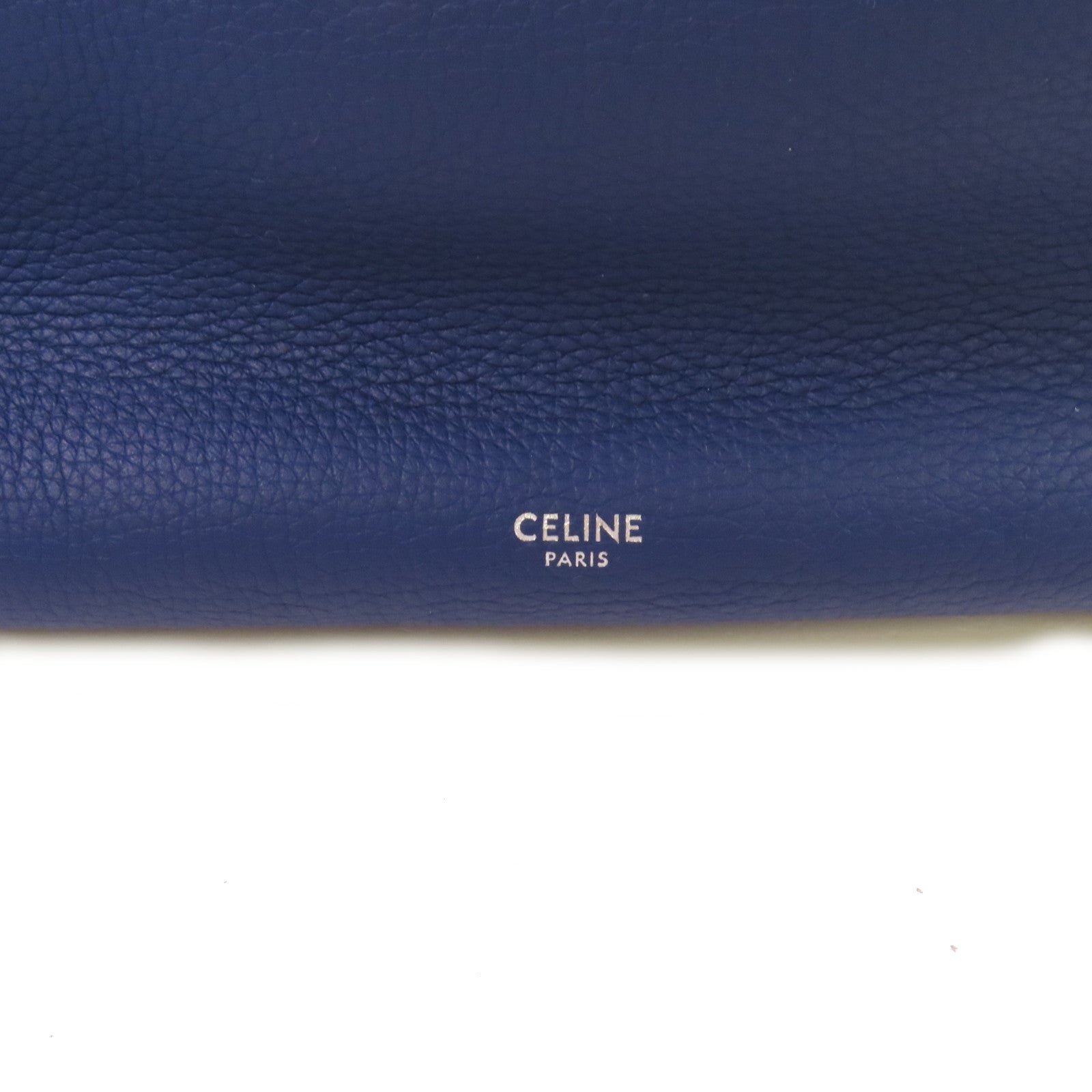 CELINE 【激減優惠】牛皮皮革Small Big Bag With Long Strap銀扣手挽肩背兩用袋藍色