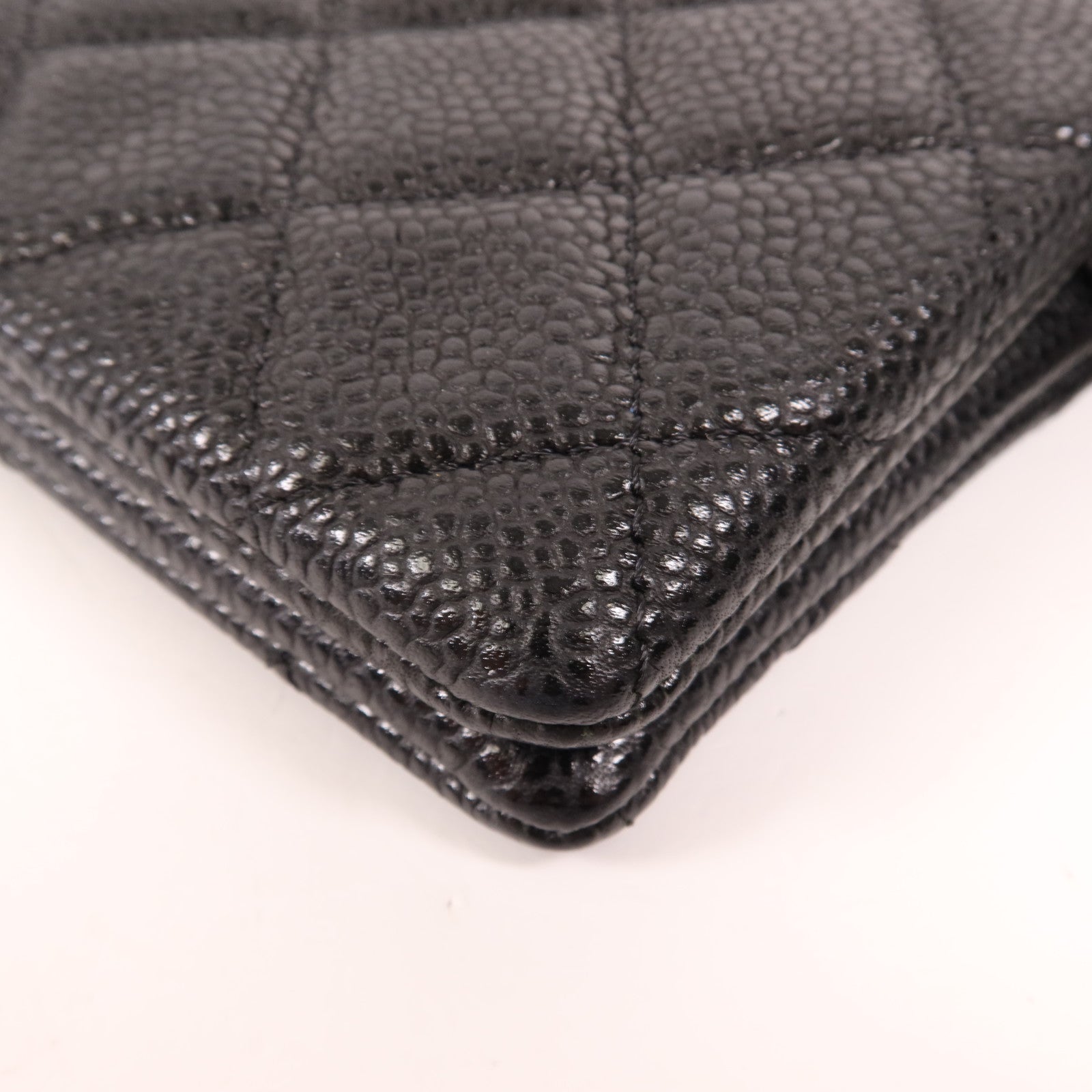 CHANEL 牛皮皮革Pouch Wallet金扣手拿包