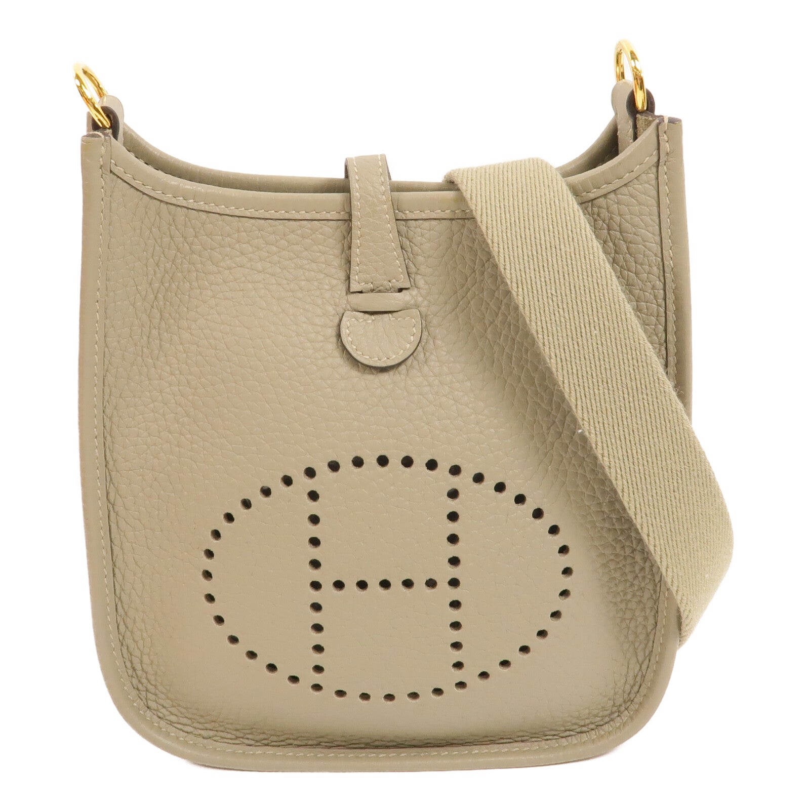 HERMES Clemence皮革Evelyne TPM肩背袋Sauge