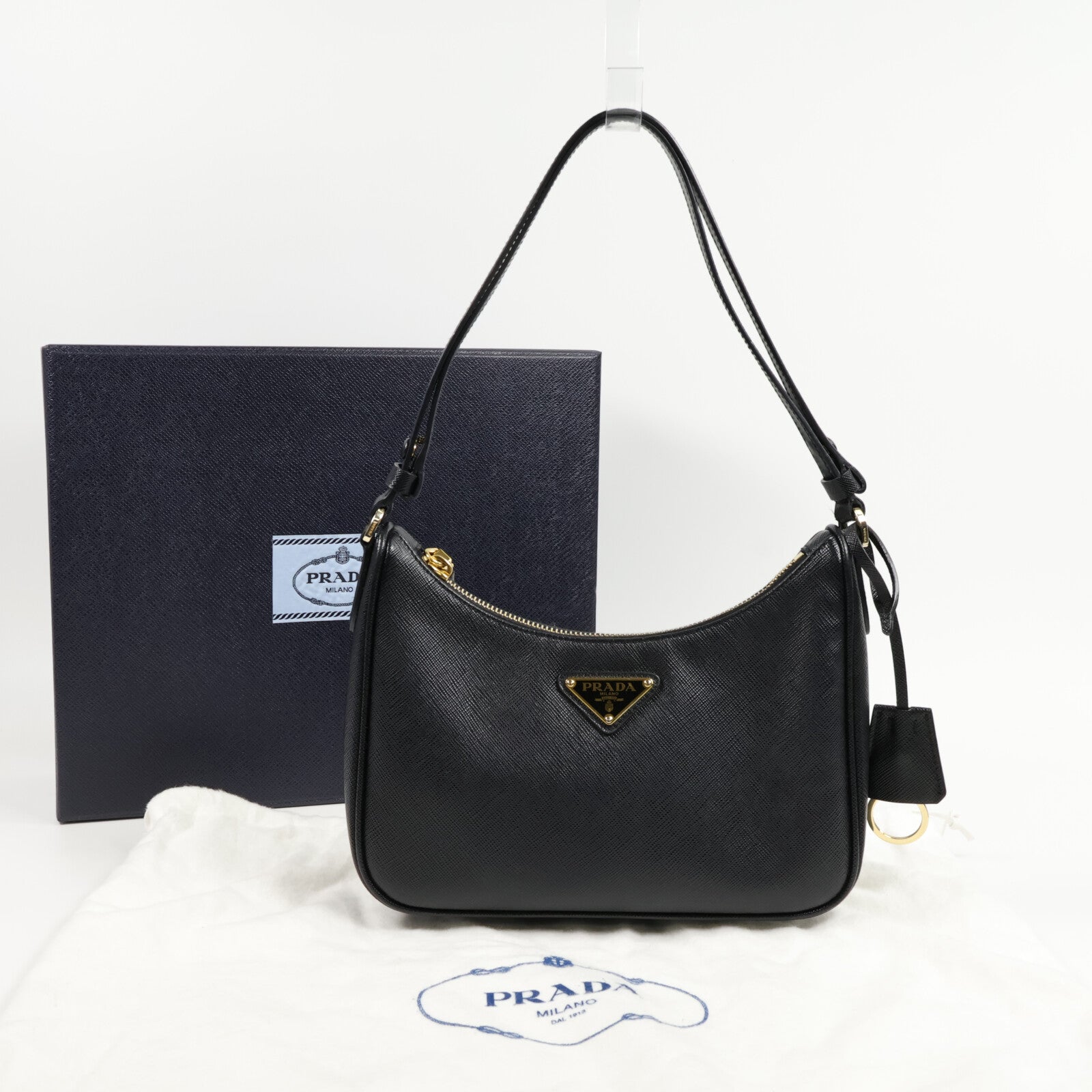 PRADA 牛皮皮革Mini Hobo肩背袋