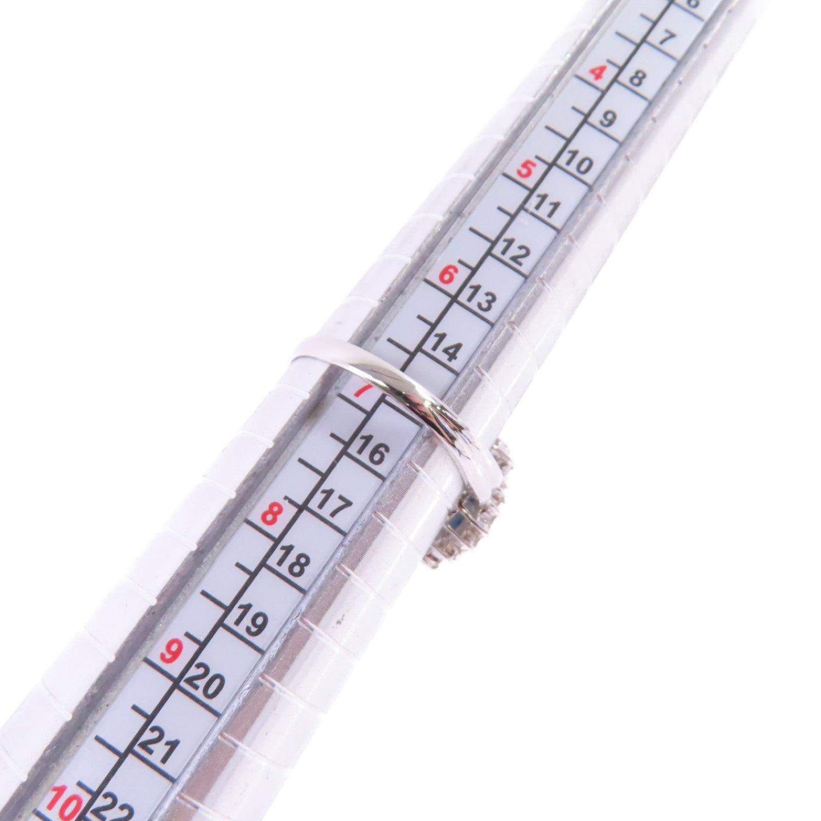 Jewelry Sapphire Diamond Ring US#6.75 18K White Gold