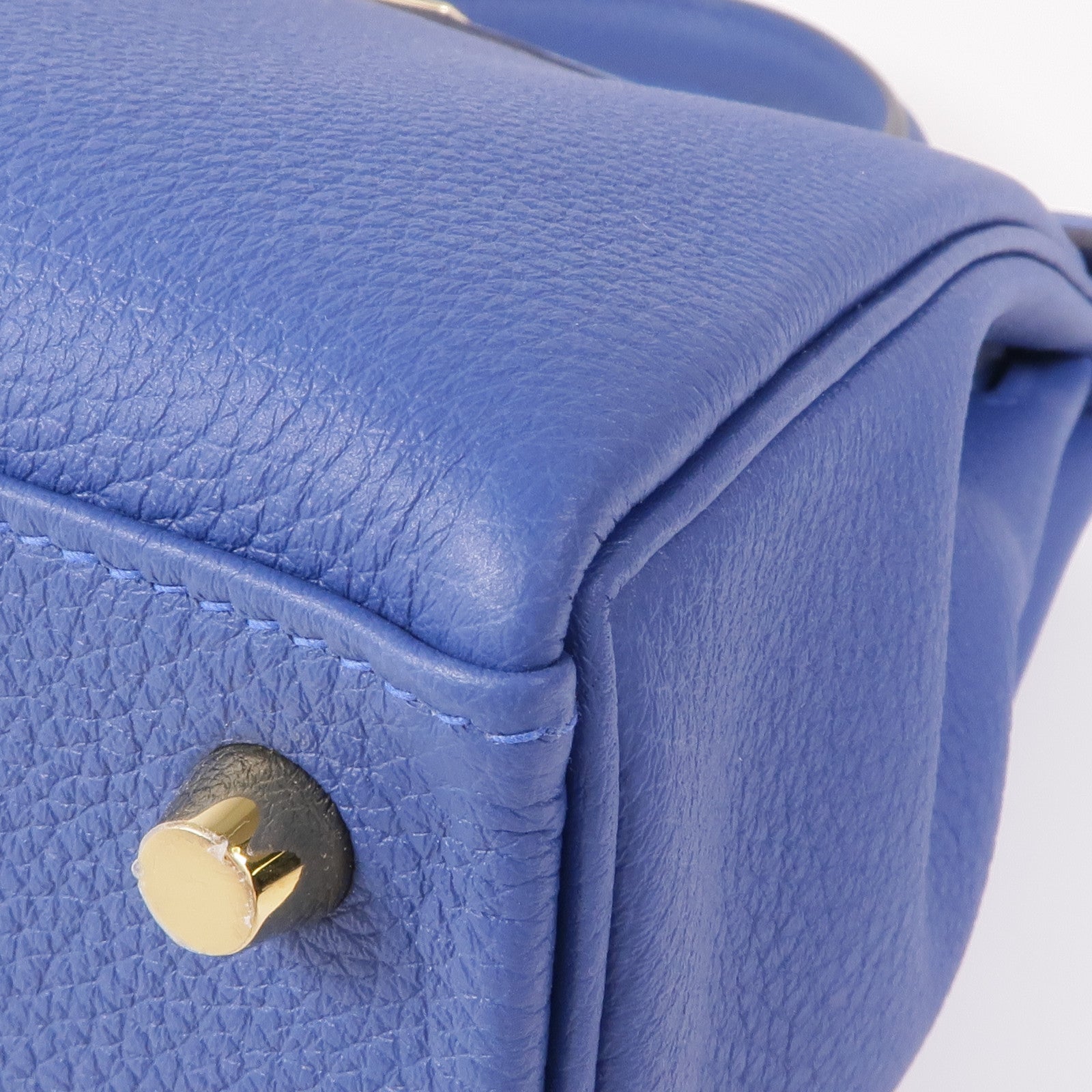 HERMES 【激減優惠】Togo皮革Kelly II 25金扣手挽肩背兩用袋Bleu Tie