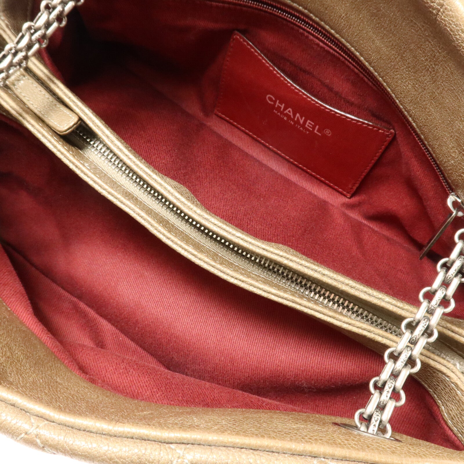 CHANEL 牛皮皮革Chain Shoulder鏈帶肩背袋