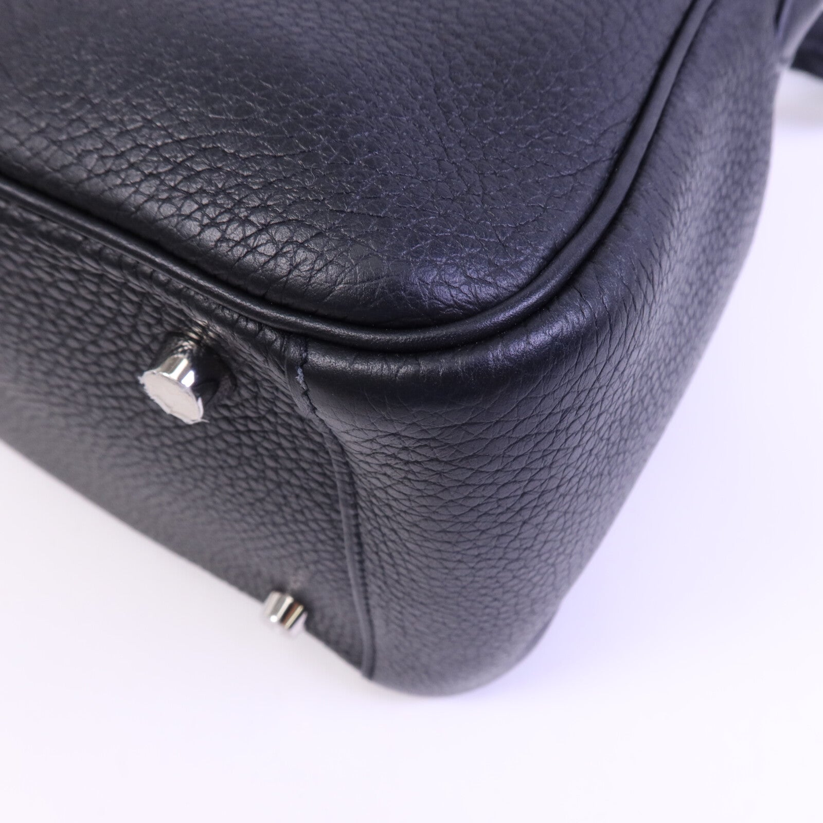 HERMES Clemence皮革Lindy 26手挽肩背兩用袋Noir