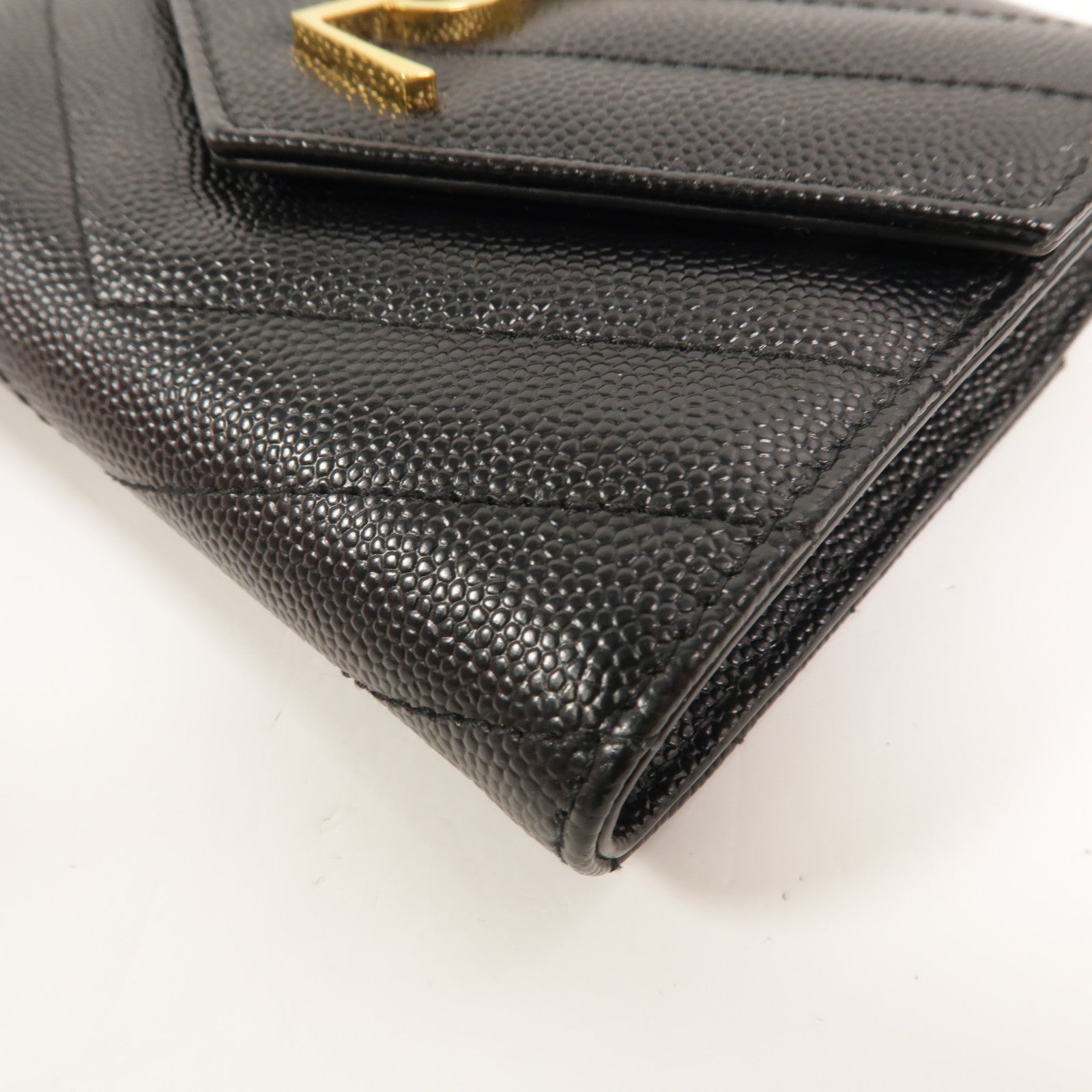 YVES SAINT LAURENT 牛皮皮革Tri Fold Wallet錢包