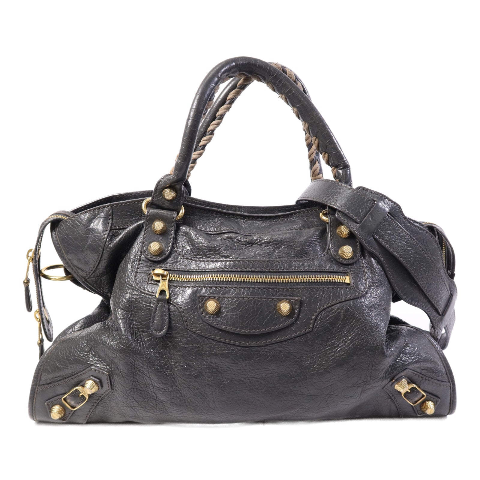 BALENCIAGA 牛皮皮革Giant City金扣手挽肩背兩用袋