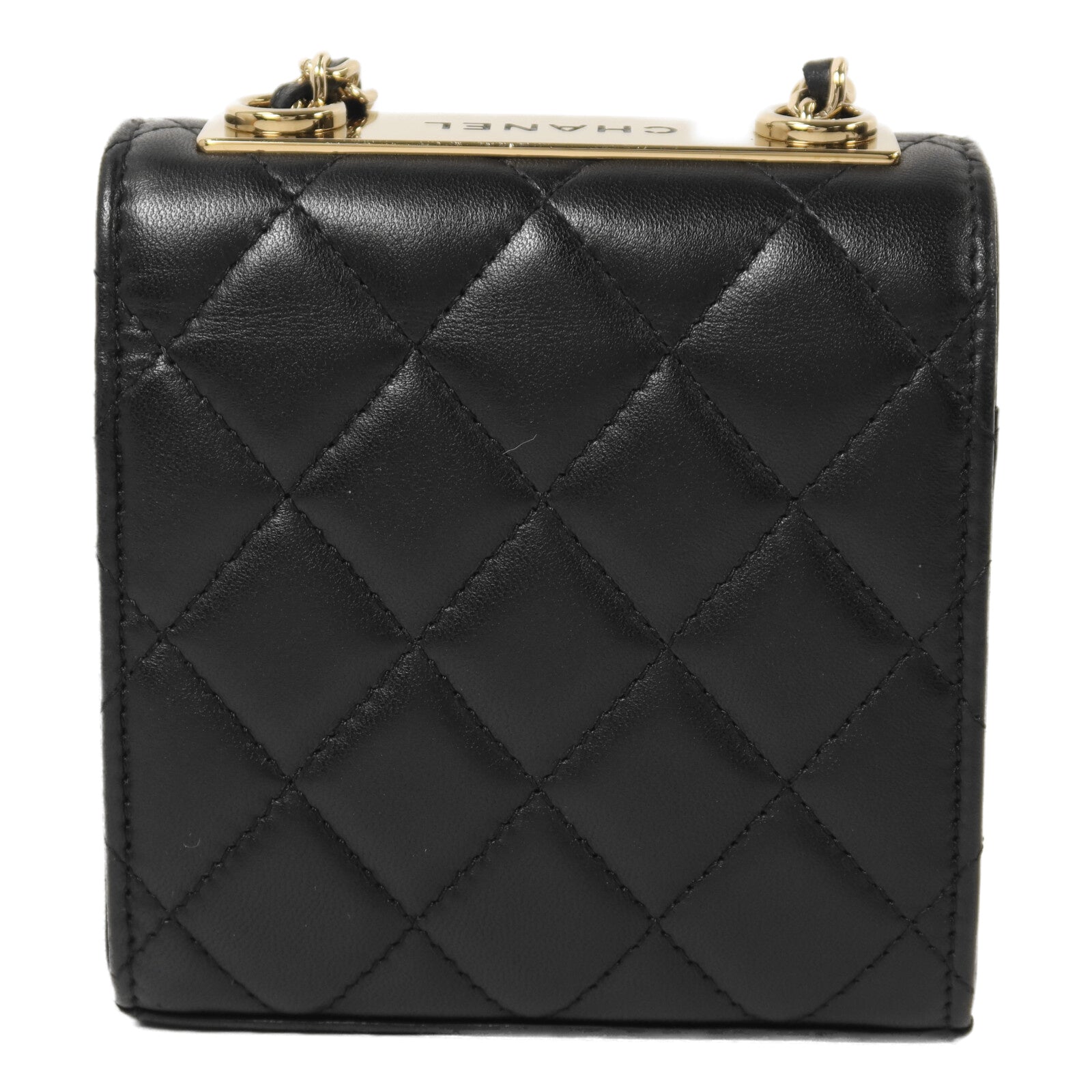 CHANEL 羊皮皮革Trendy CC Mini Flap Bag金扣鏈帶肩背袋