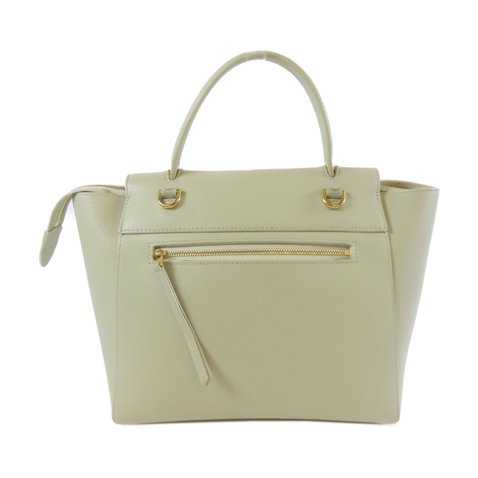 CELINE 牛皮皮革Micro Belt金扣手挽肩背兩用袋淺綠色