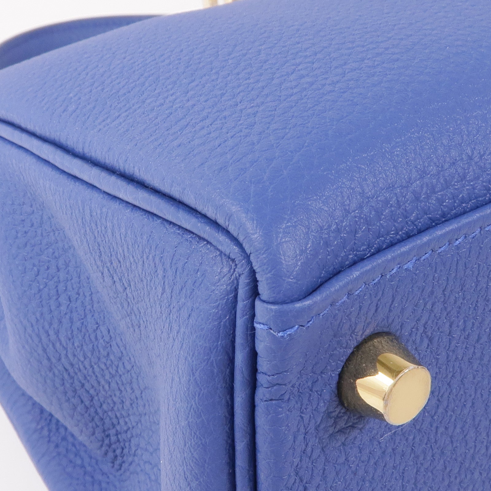 HERMES 【激減優惠】Togo皮革Kelly II 25金扣手挽肩背兩用袋Bleu Tie