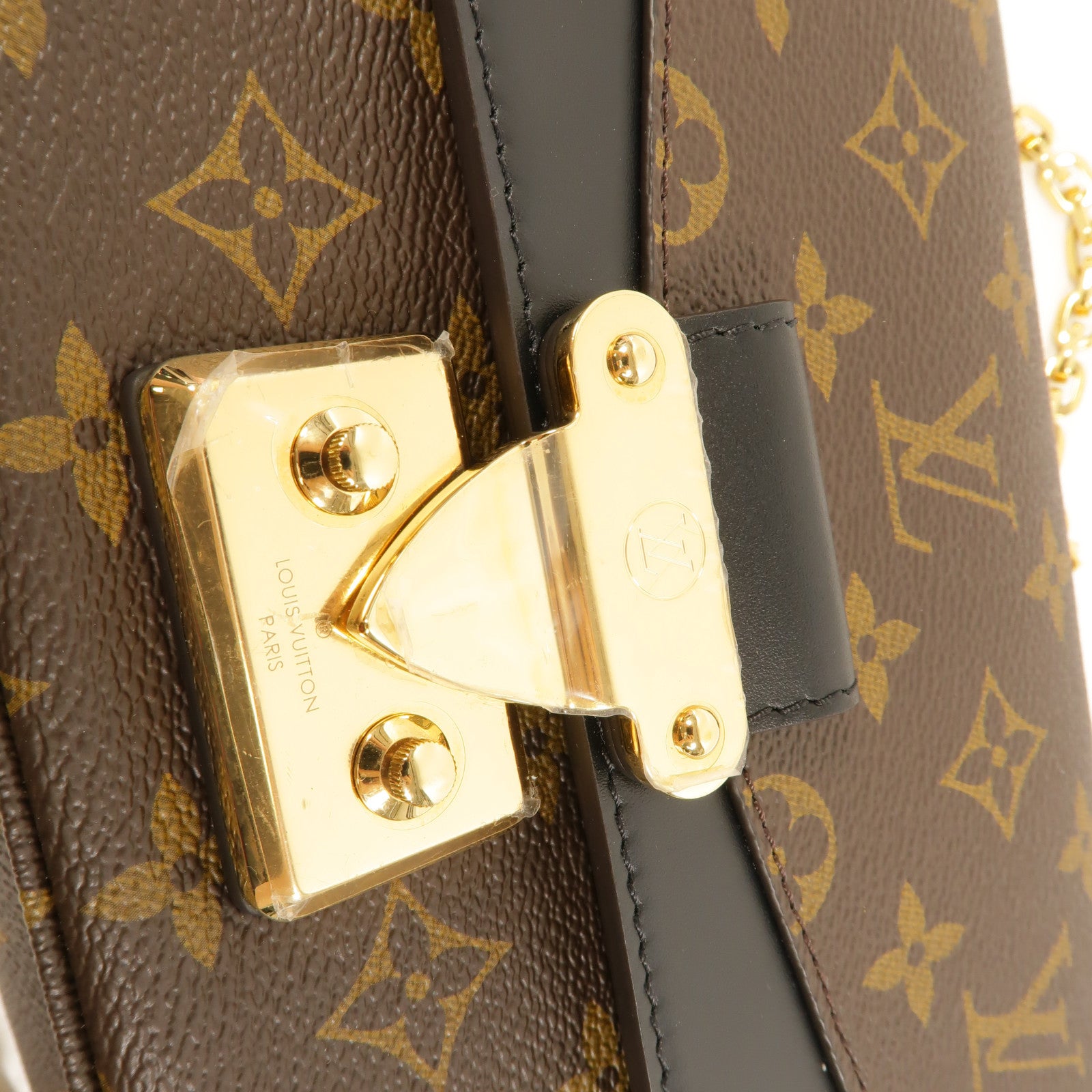 LOUIS VUITTON Monogram Marceau金扣肩背袋棕色