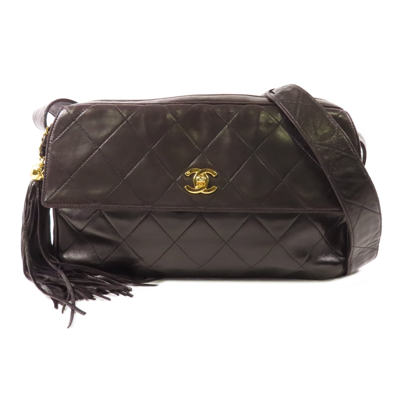 CHANEL 【激減優惠】羊皮皮革Vintage Shoulder Bag金扣肩背袋