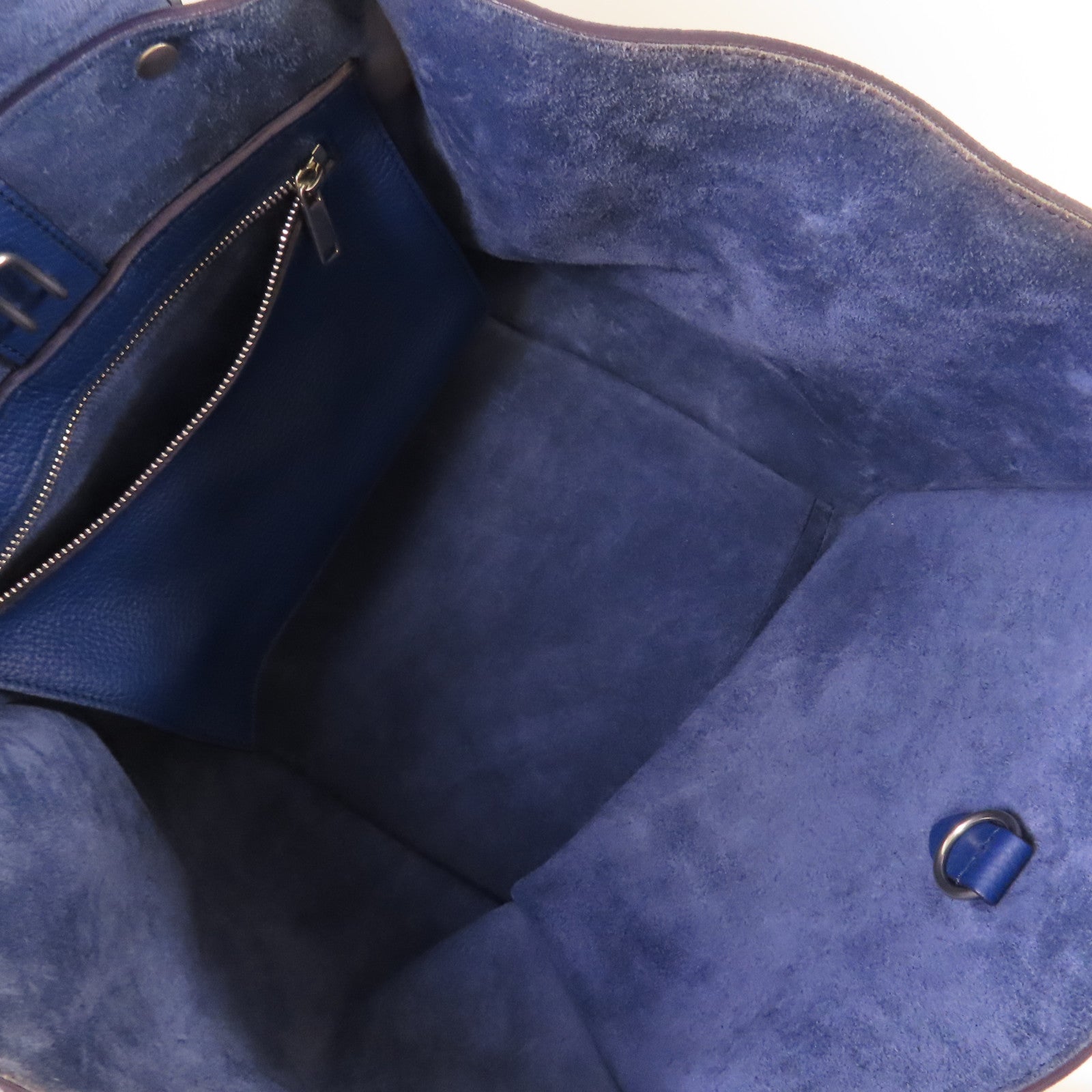 CELINE 【激減優惠】牛皮皮革Small Big Bag With Long Strap銀扣手挽肩背兩用袋藍色