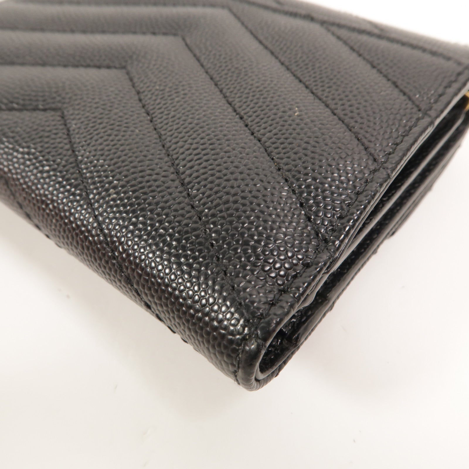 YVES SAINT LAURENT 牛皮皮革Tri Fold Wallet錢包