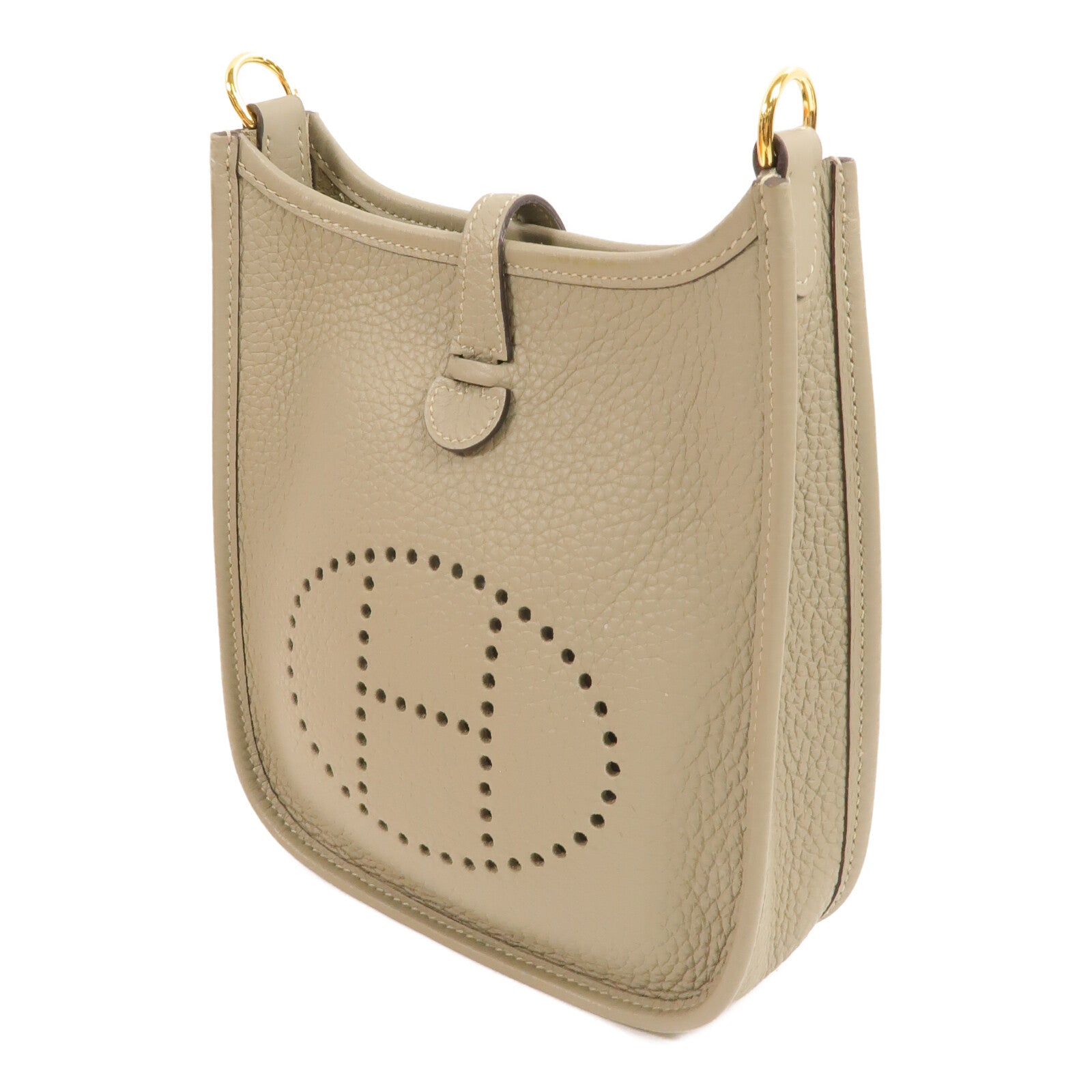 HERMES Clemence皮革Evelyne TPM肩背袋Sauge