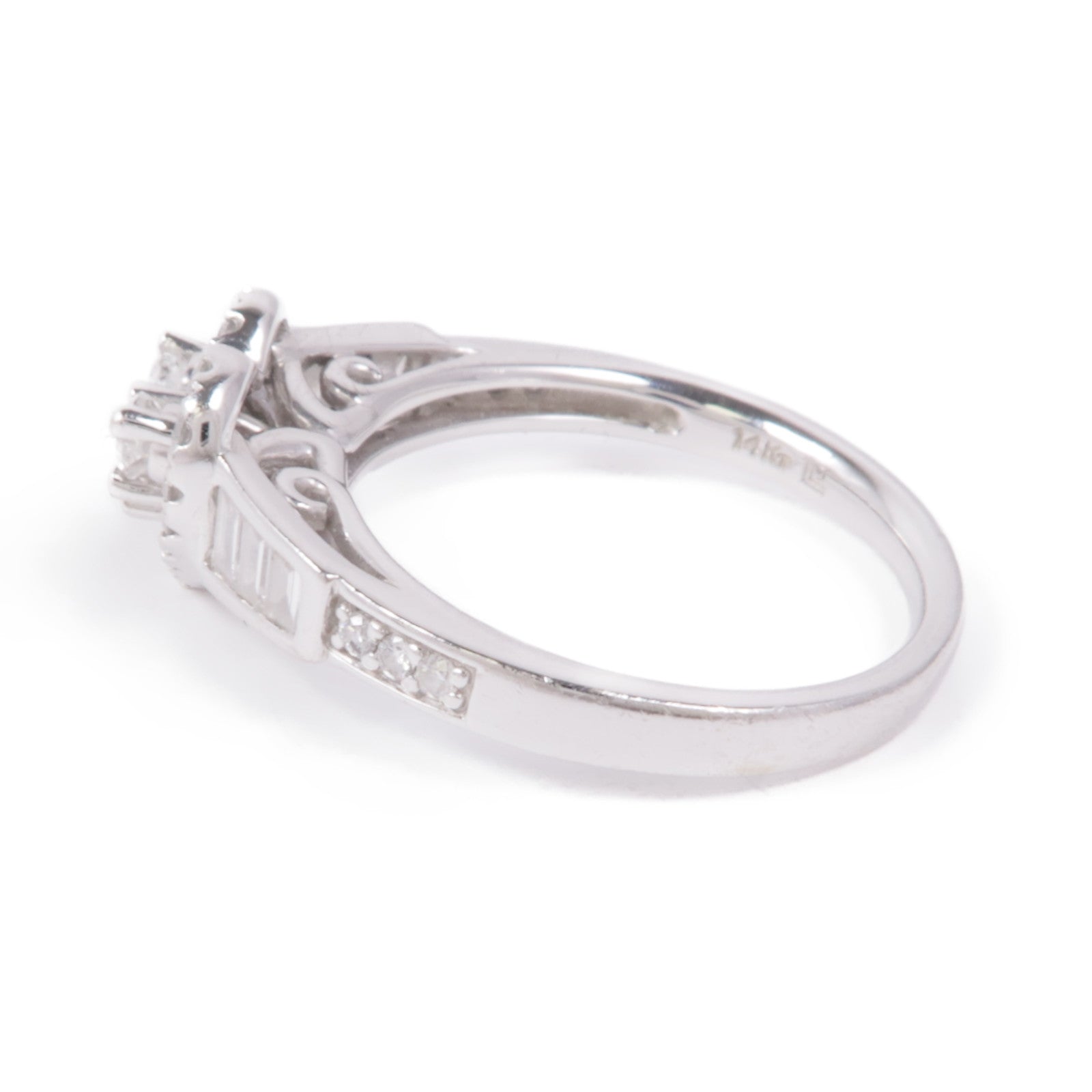 JEWELRY 【激減優惠】14K白金Diamond Ring鑽石戒指US#6.75