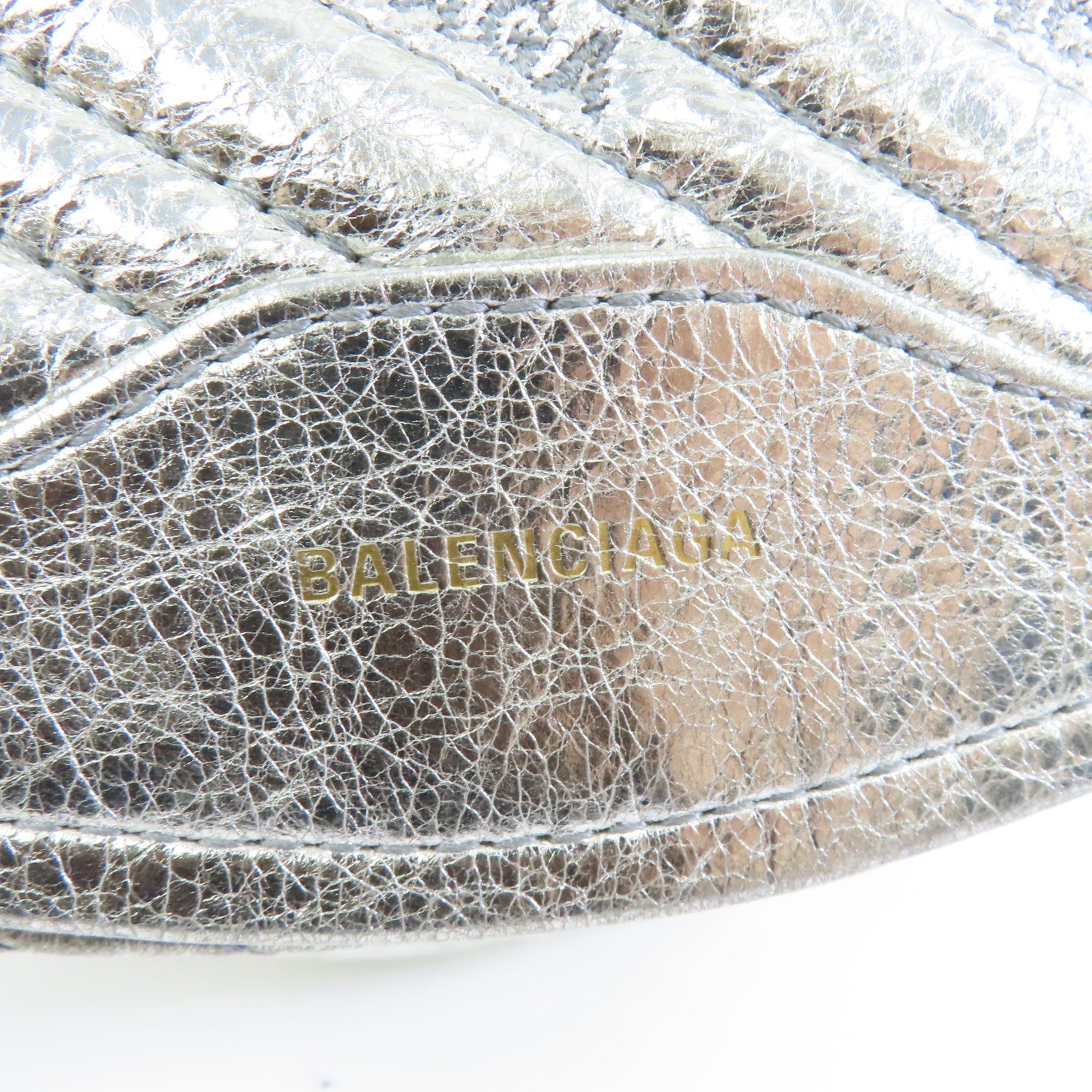 BALENCIAGA 【激減優惠】牛皮皮革Belt/Waist Bag金扣/銀扣腰包銀色