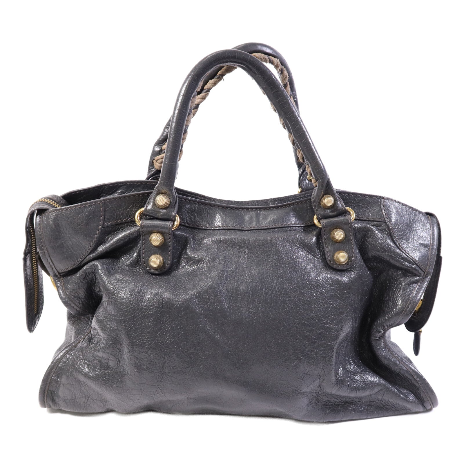 BALENCIAGA 牛皮皮革Giant City金扣手挽肩背兩用袋