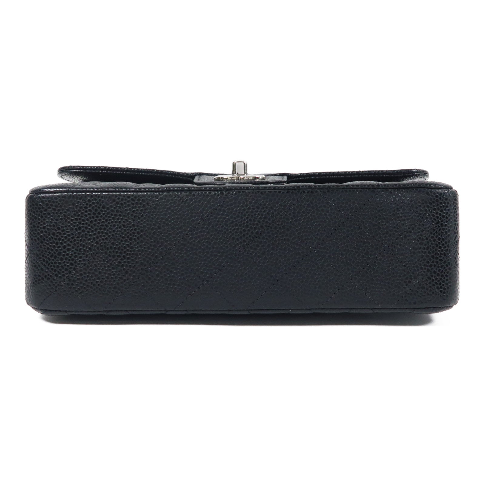 CHANEL 牛皮皮革Classic 23銀扣鏈帶肩背袋黑色