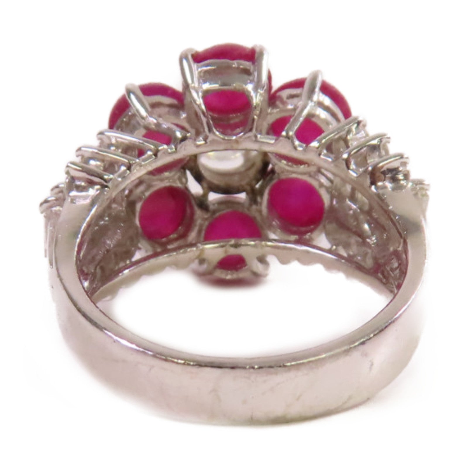 JEWELRY 【激減優惠】18K白金/紅寶石/鑽石Ruby Diamond Ring戒指US#6.5