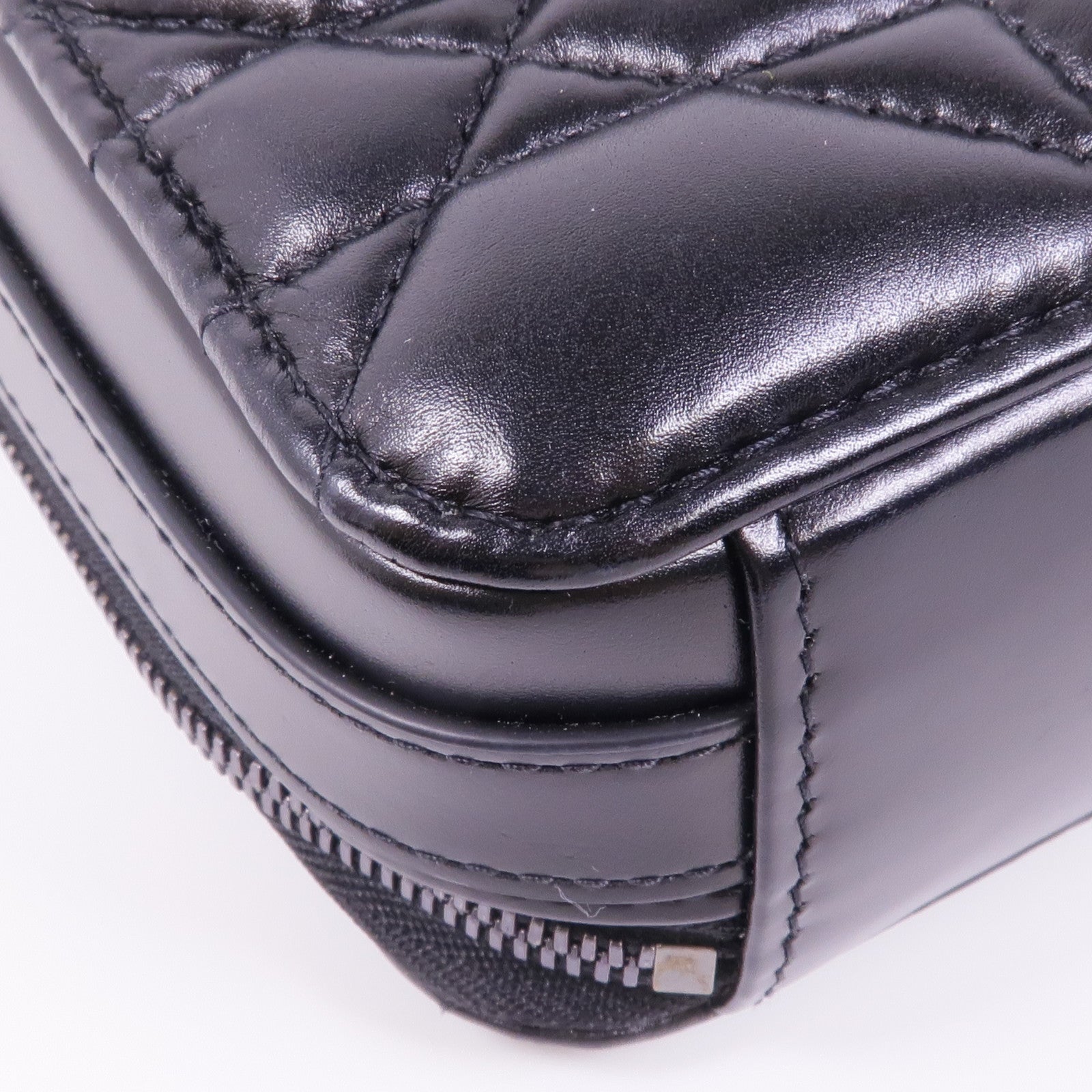 Dior 牛皮皮革Caro Box銀扣手挽肩背兩用袋