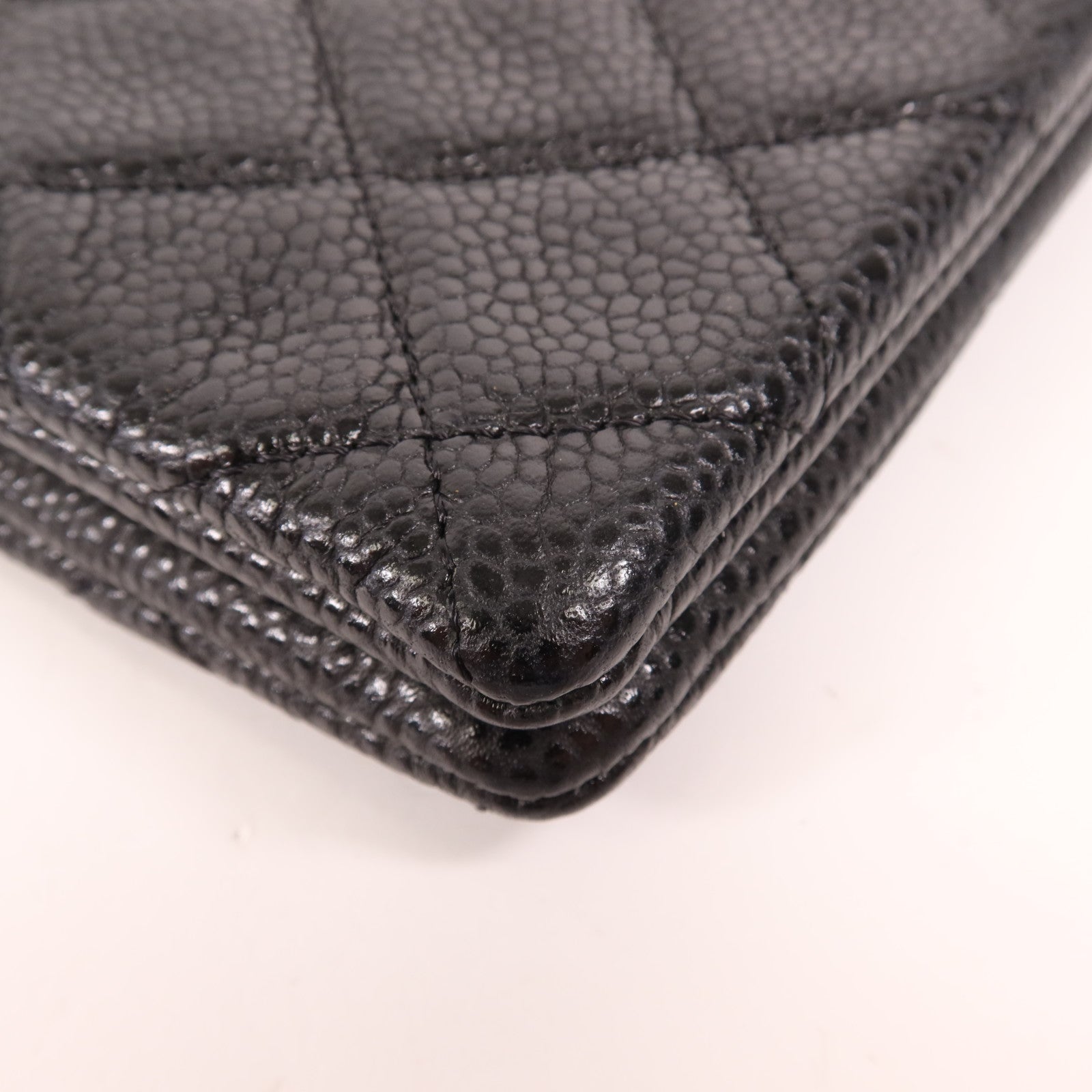 CHANEL 牛皮皮革Pouch Wallet金扣手拿包