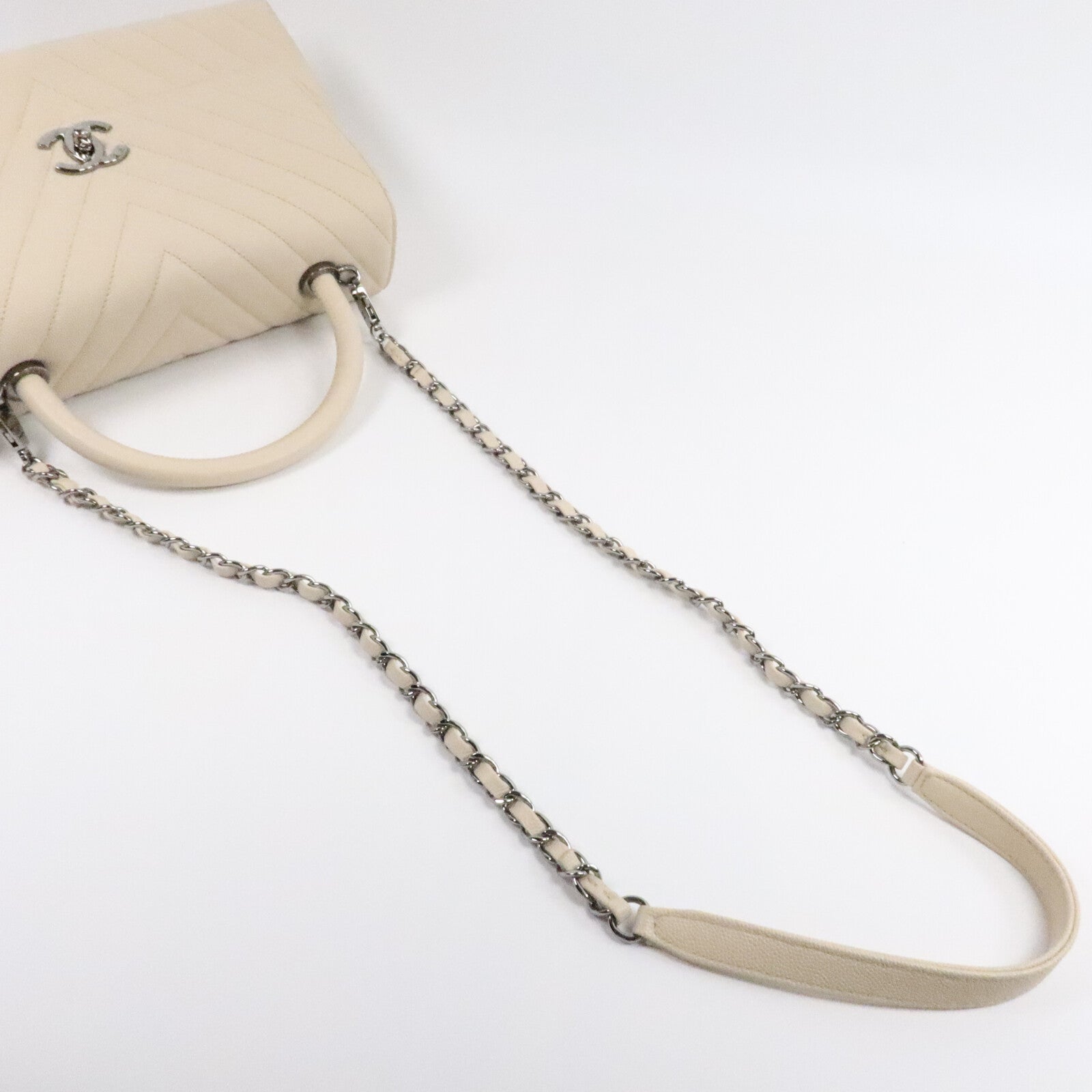 CHANEL 牛皮皮革Coco Handle Medium手挽肩背兩用袋